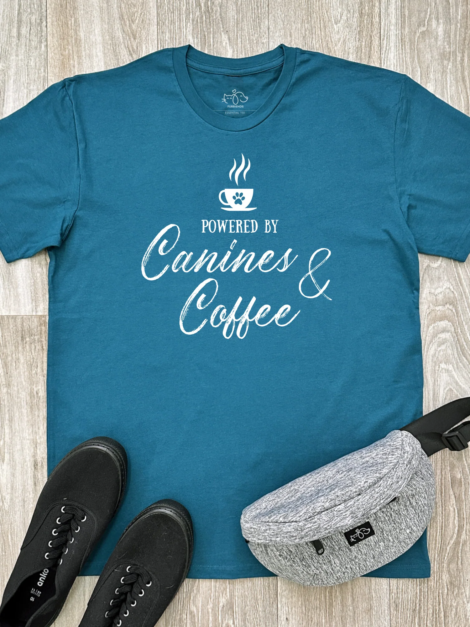 Canines & Coffee Essential Unisex Tee - Image 3