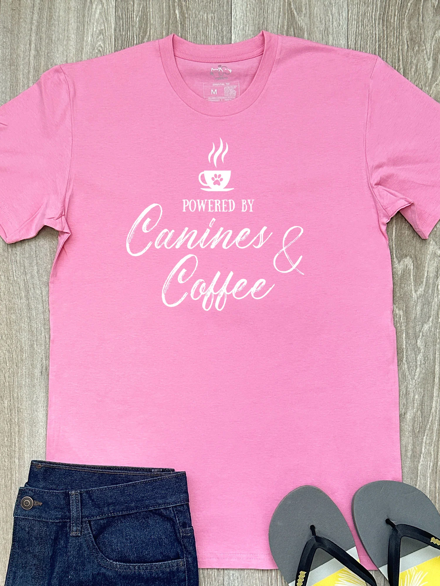 Canines & Coffee Essential Unisex Tee - Image 4