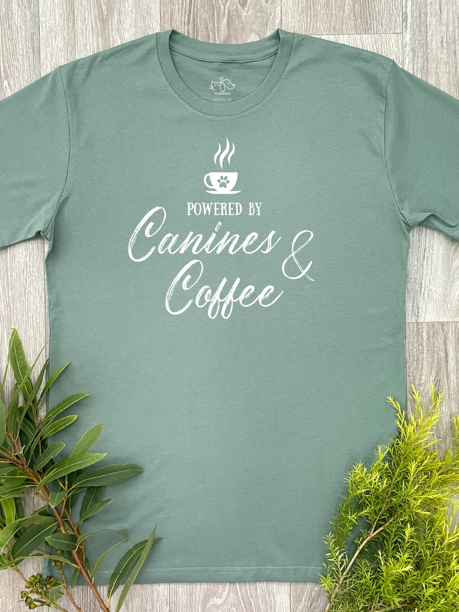 Canines & Coffee Essential Unisex Tee - Image 9