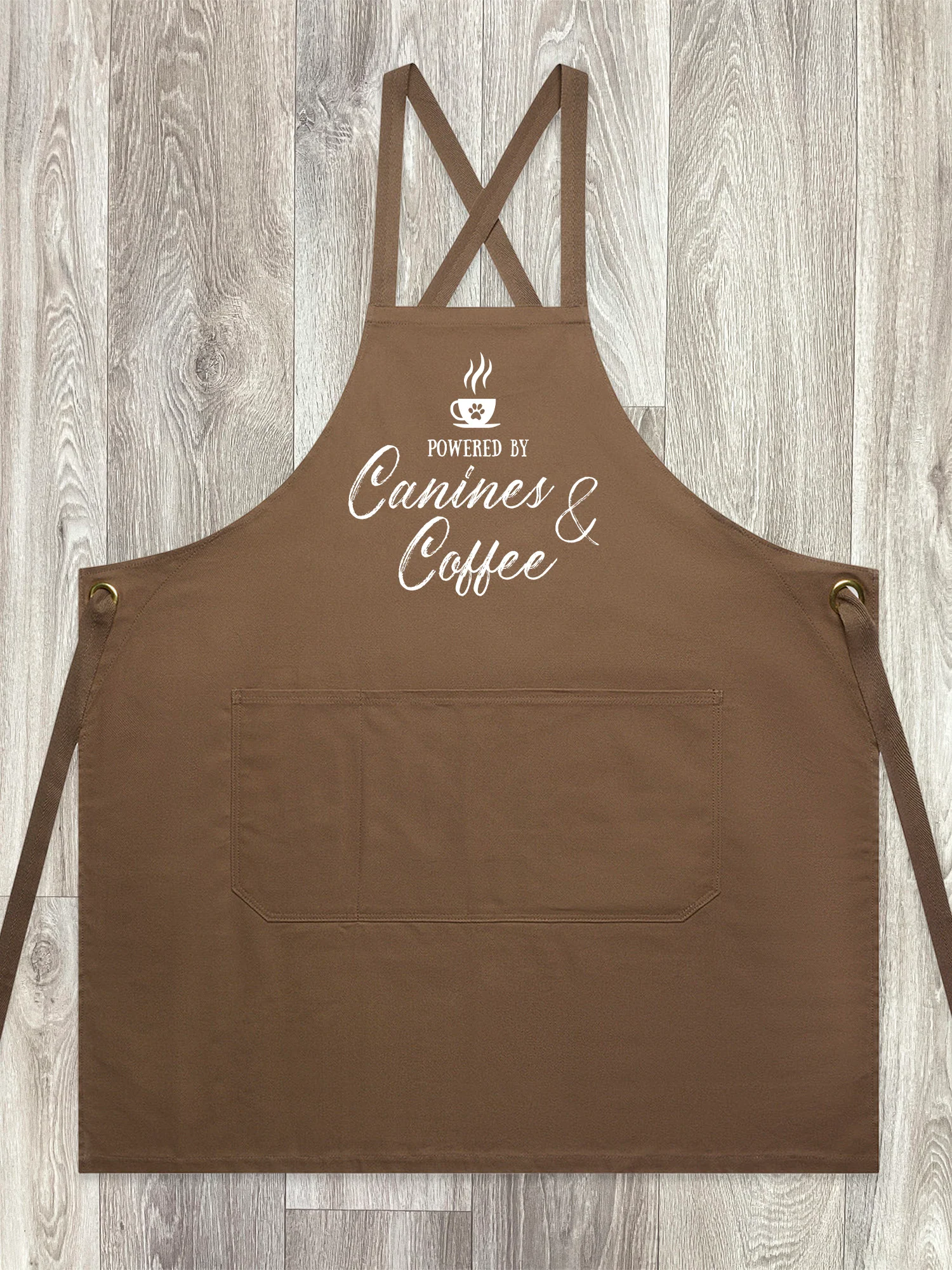 Canines & Coffee Jarrah Crossback Apron - Image 2