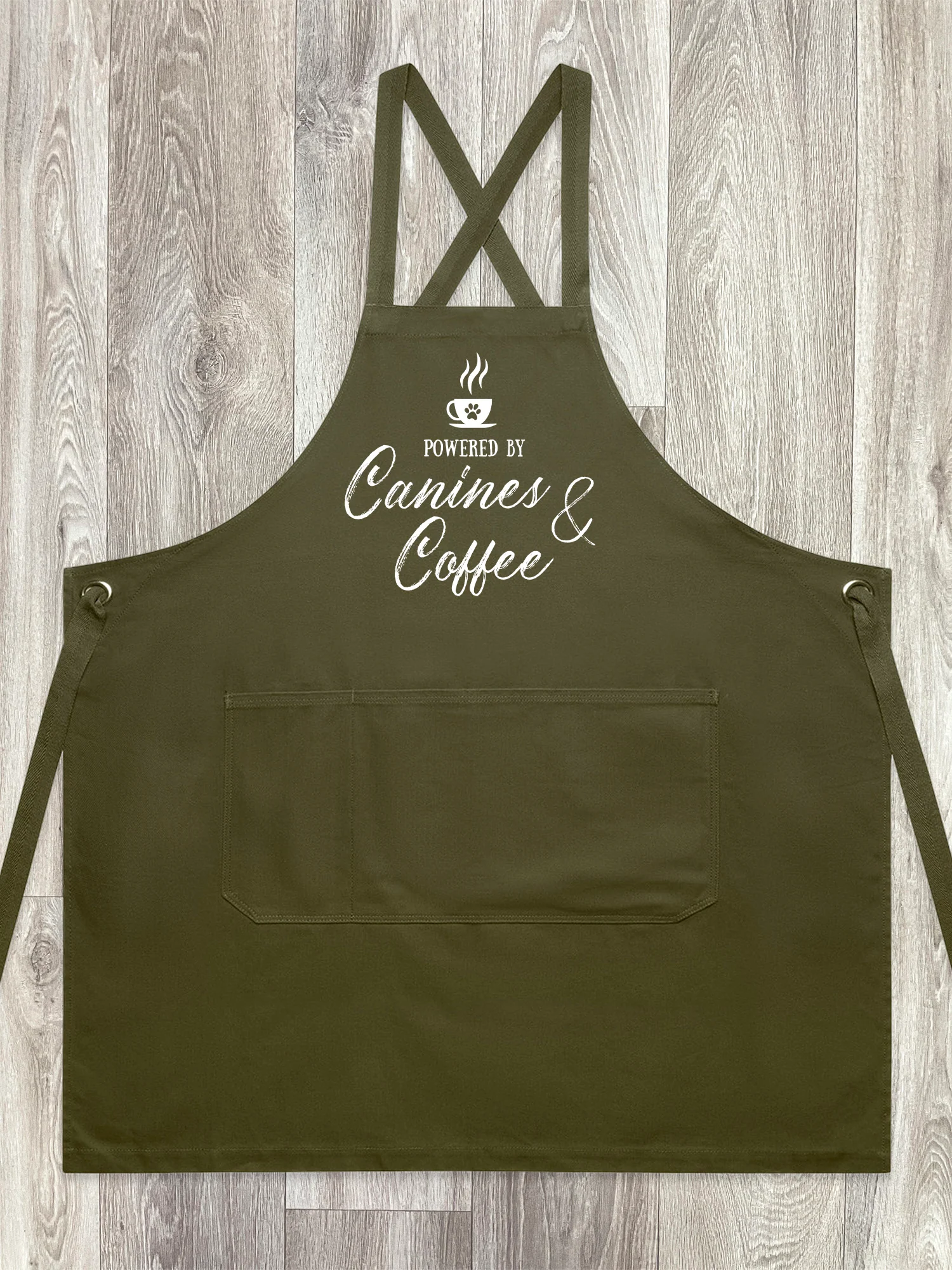Canines & Coffee Jarrah Crossback Apron - Image 3