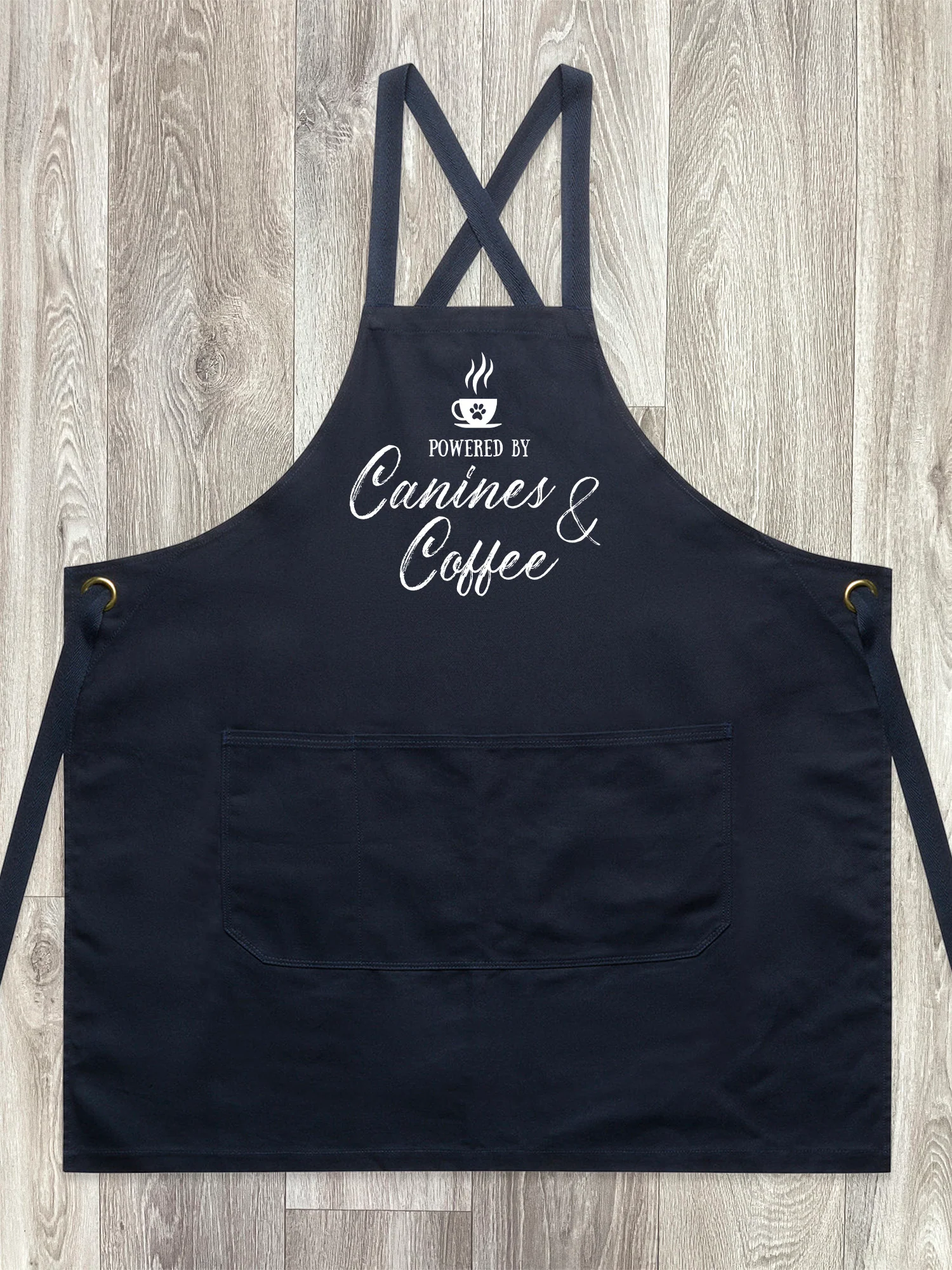 Canines & Coffee Jarrah Crossback Apron - Image 4