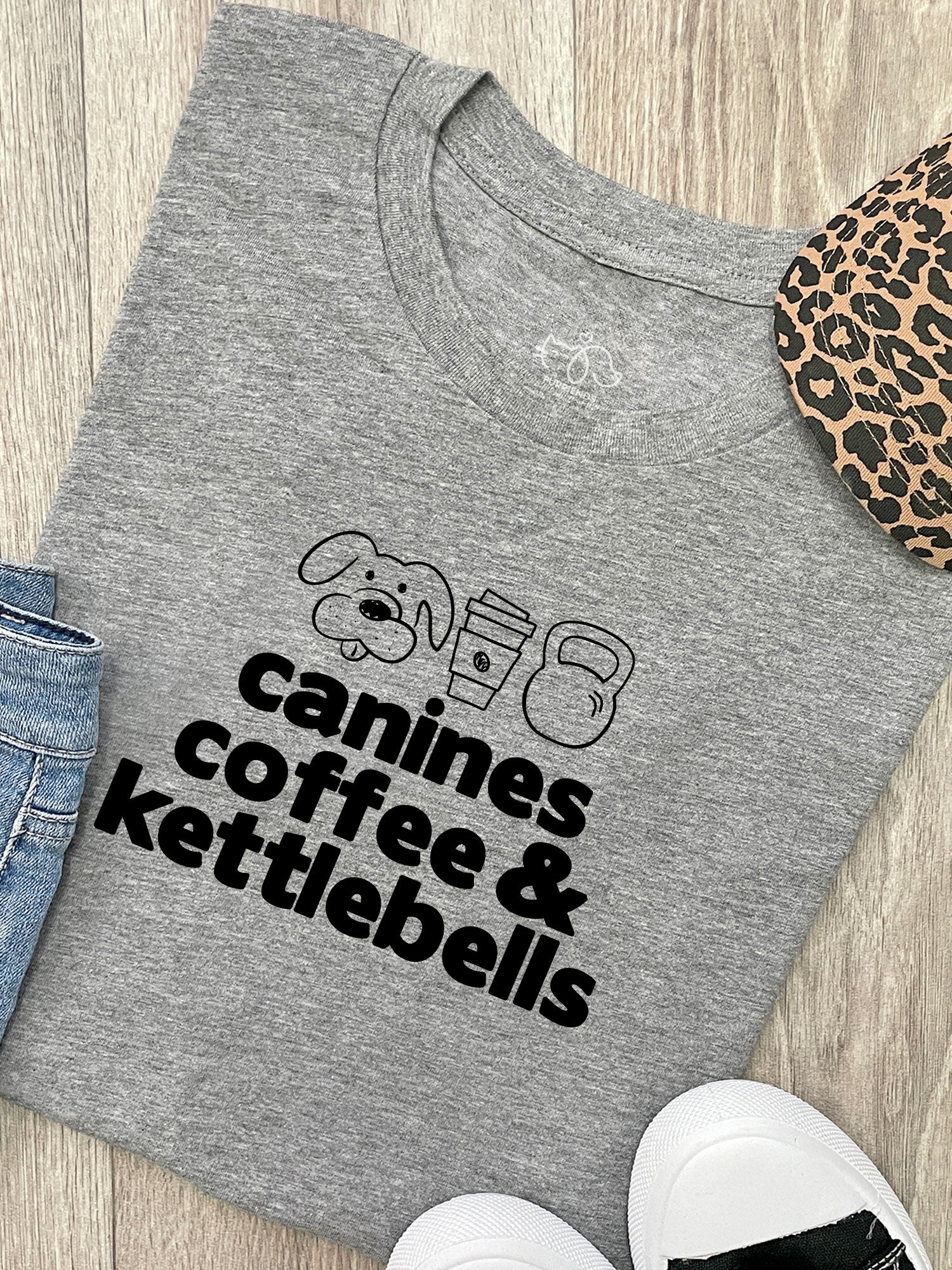 Canines, Coffee & Kettlebells Ava Women's Regular Fit Tee - Image 5