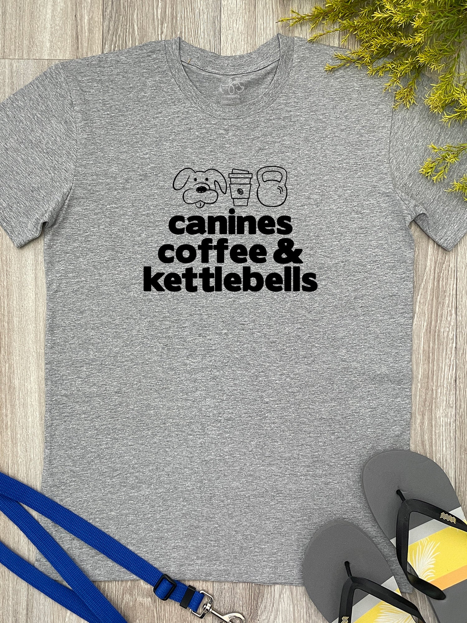 Canines, Coffee & Kettlebells Essential Unisex Tee - Image 5
