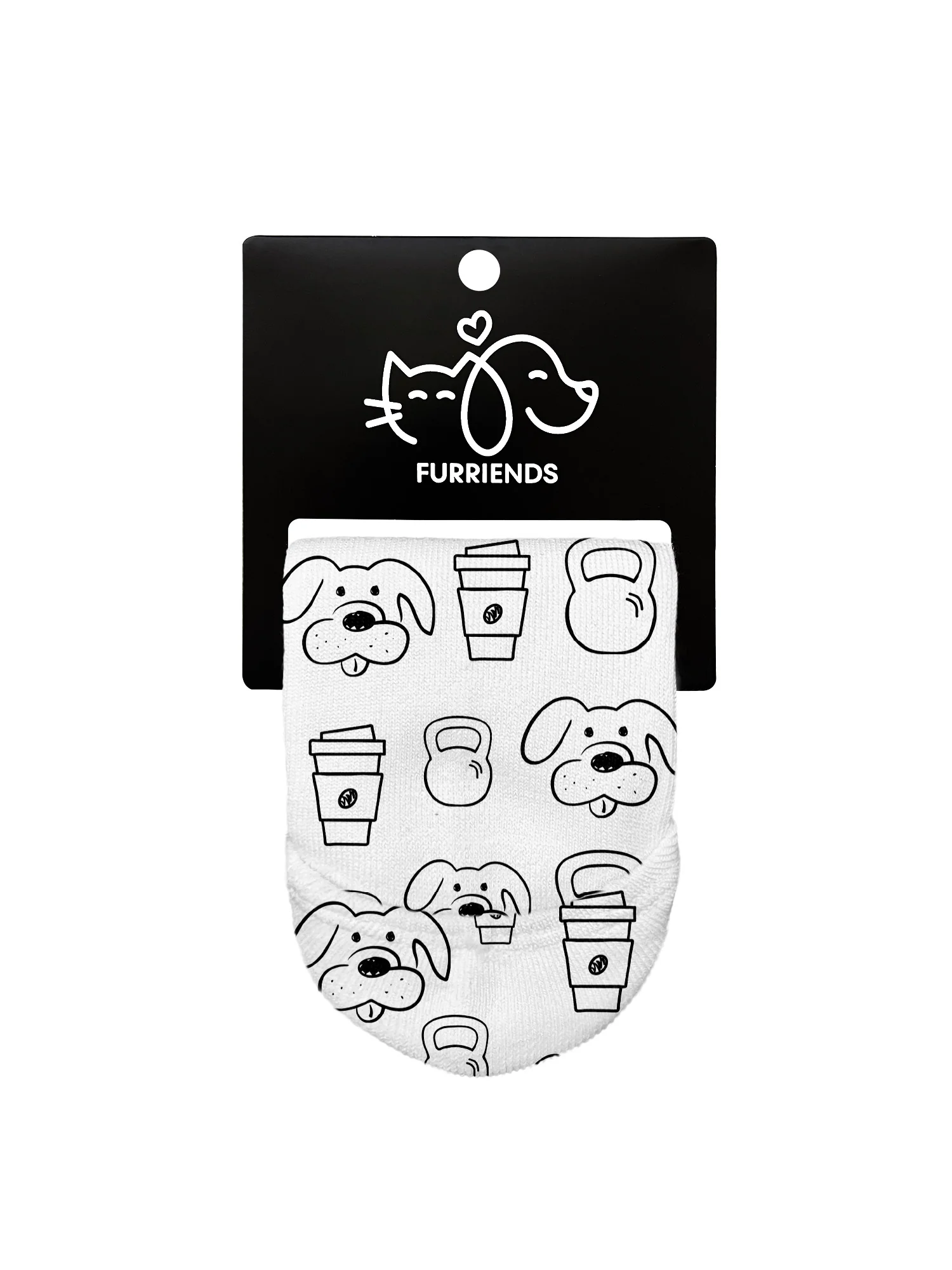 Canines, Coffee & Kettlebells No Show Socks - Image 3