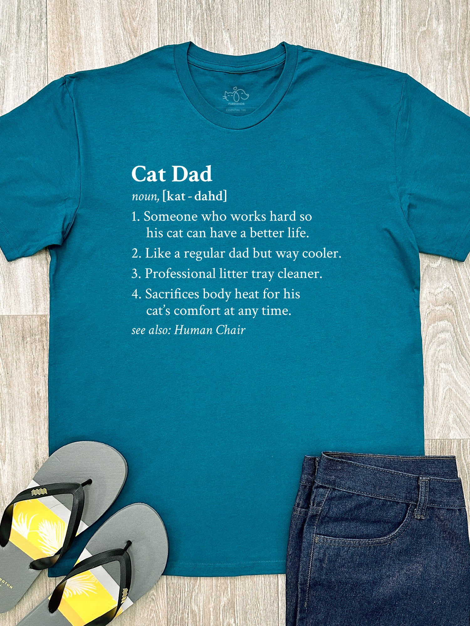 Cat Dad Definition Essential Unisex Tee - Image 2