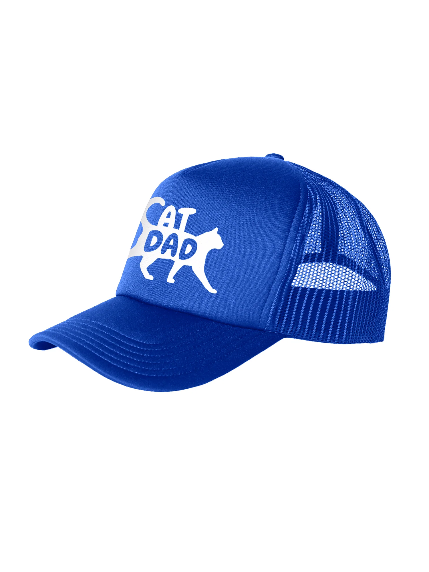 Cat Dad Silhouette Foam Trucker Cap - Image 12
