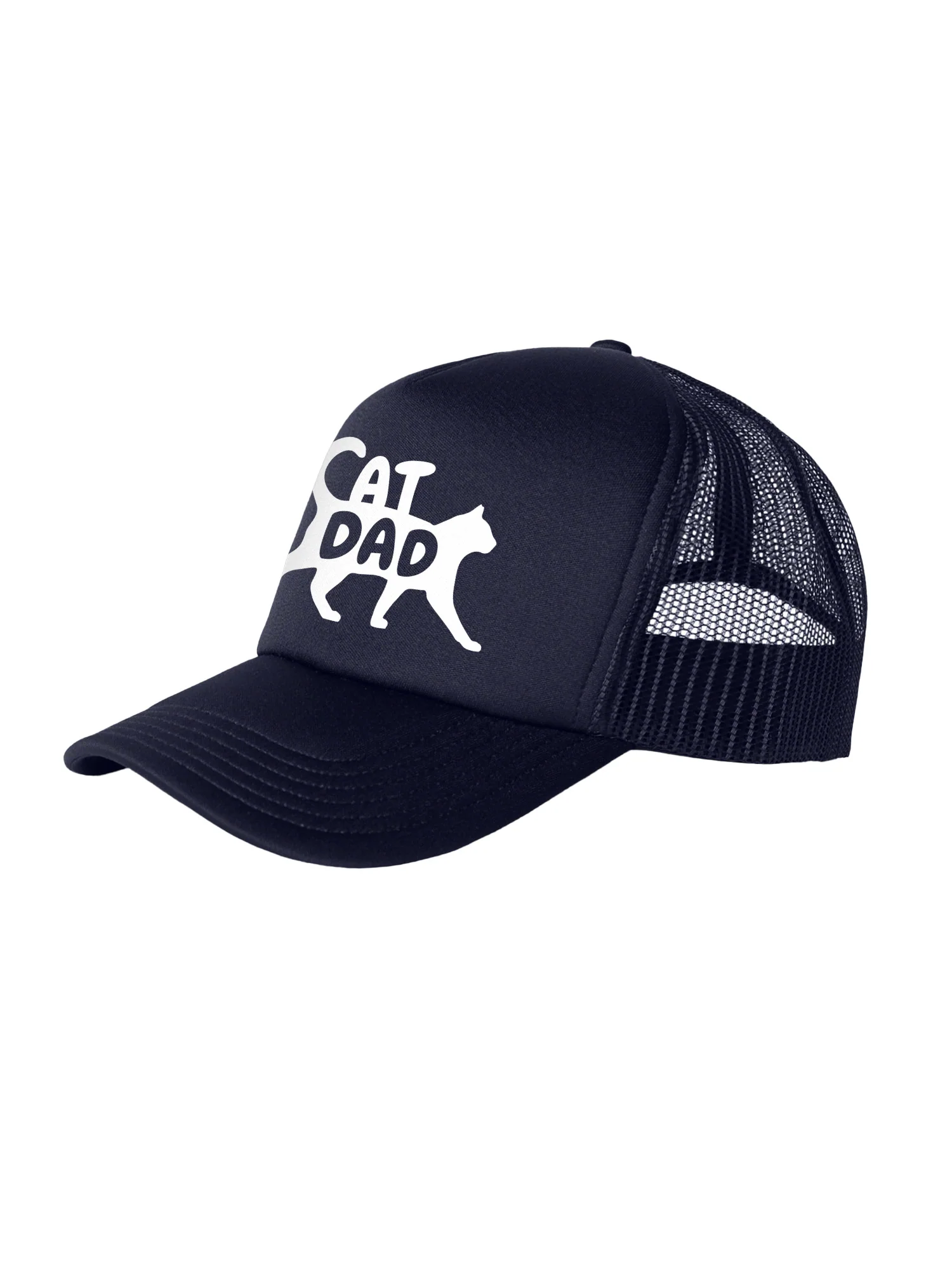 Cat Dad Silhouette Foam Trucker Cap - Image 2