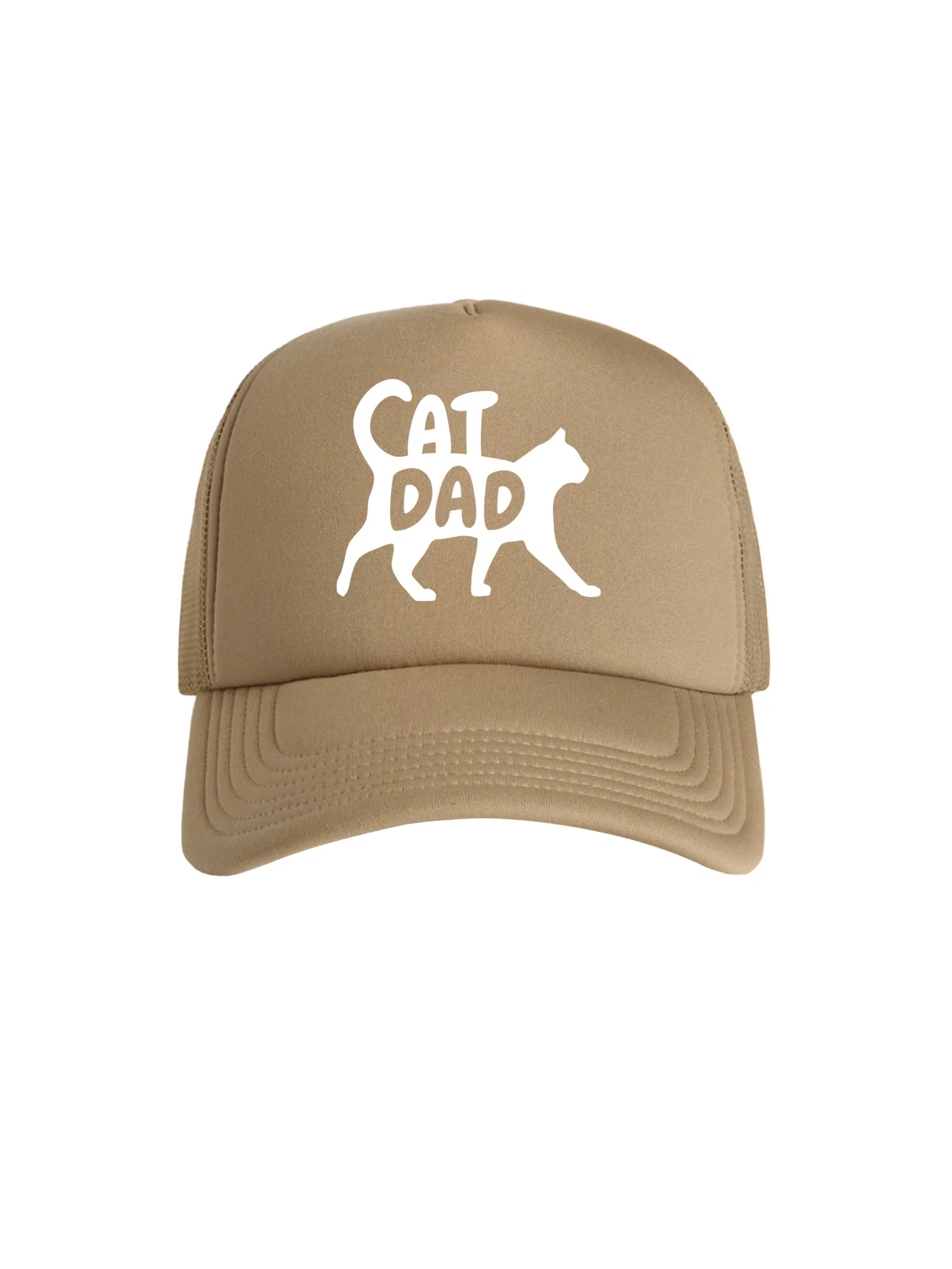 Cat Dad Silhouette Foam Trucker Cap - Image 3