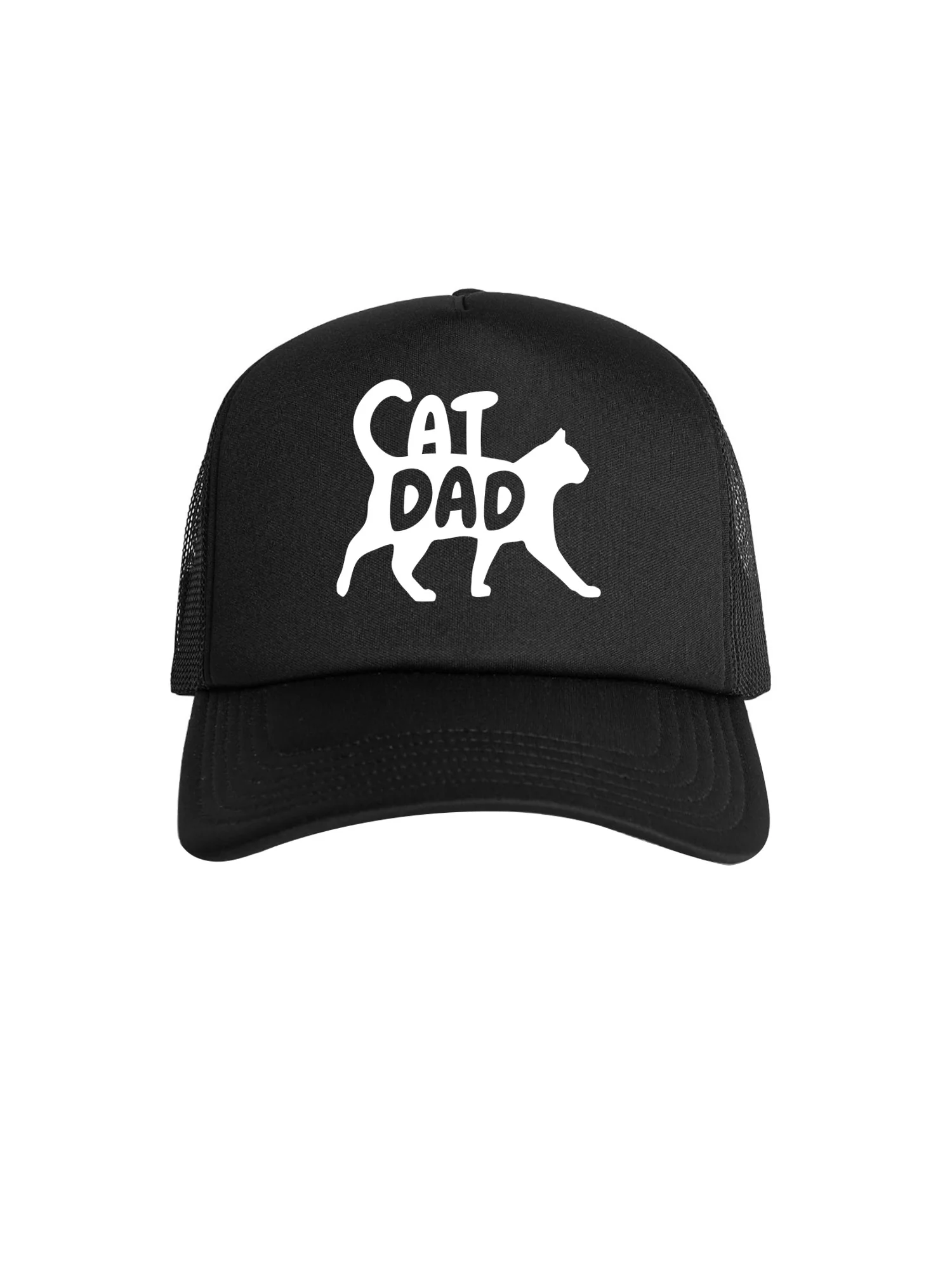 Cat Dad Silhouette Foam Trucker Cap - Image 8