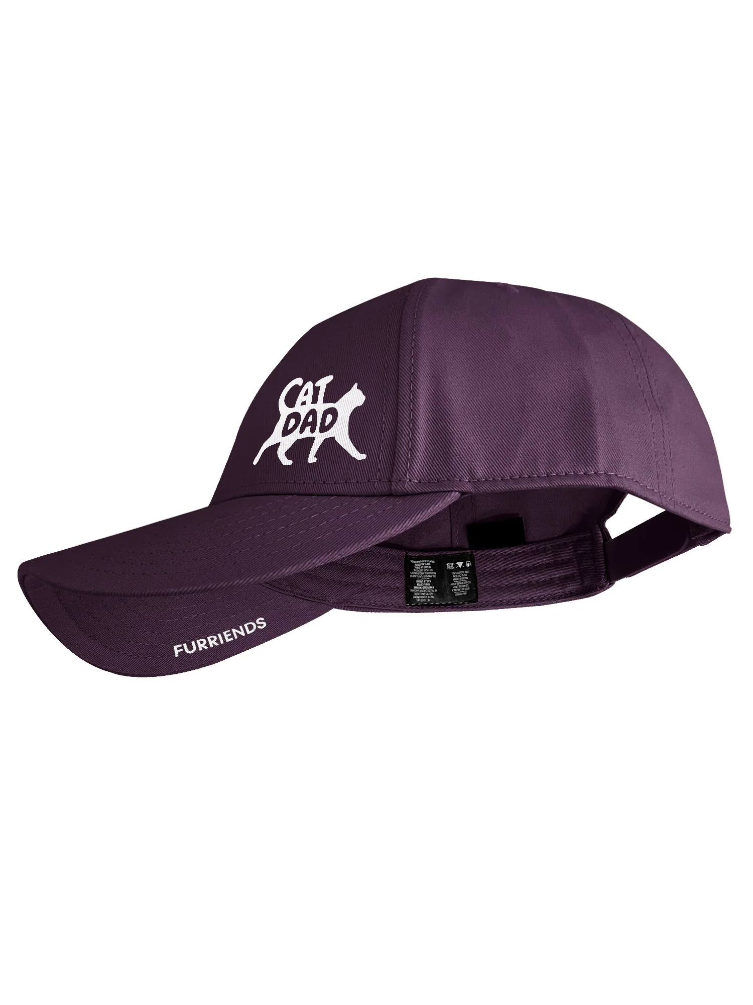 Cat Dad Silhouette Snapback Icon Cap - Image 3