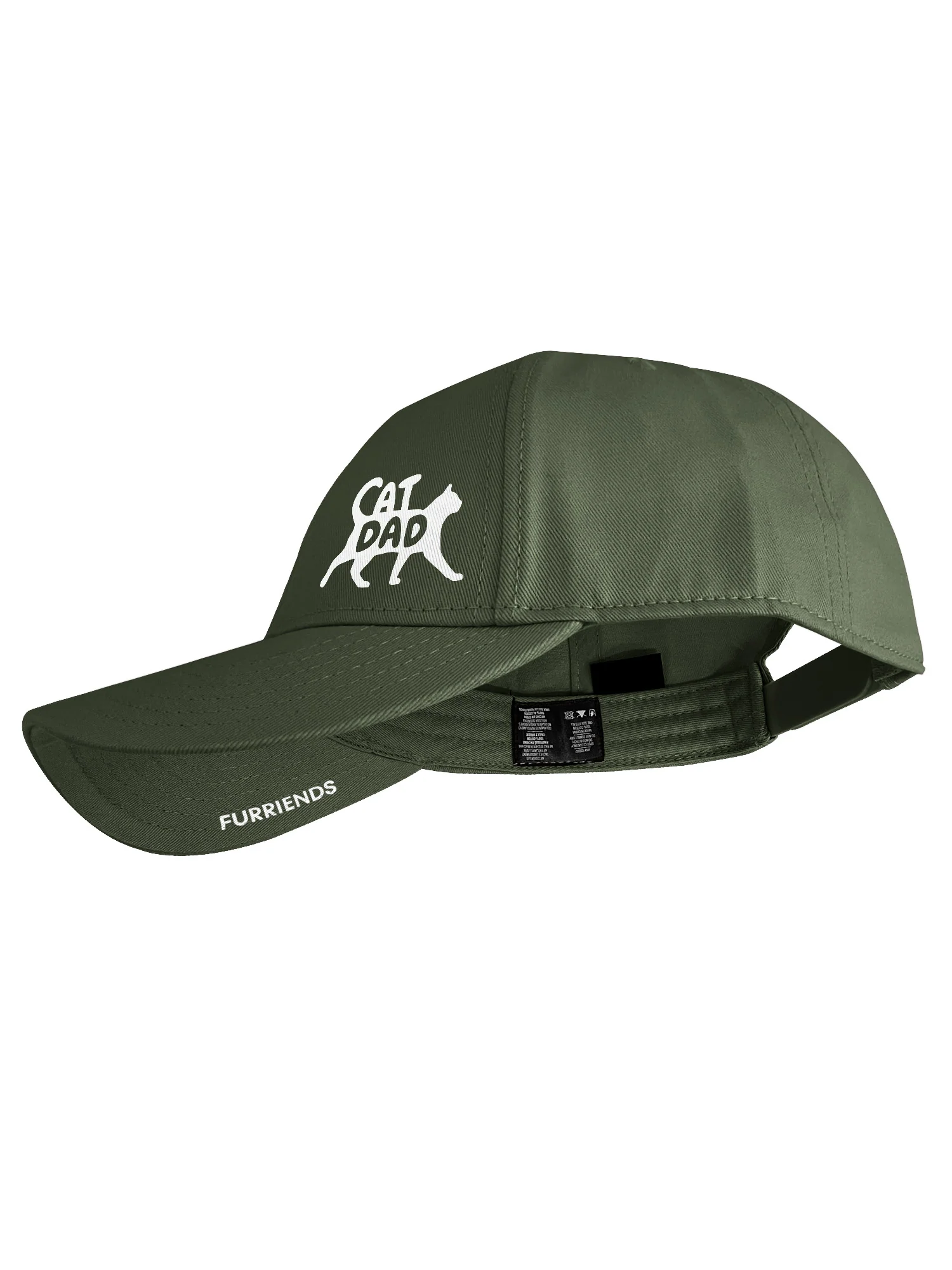 Cat Dad Silhouette Snapback Icon Cap - Image 4