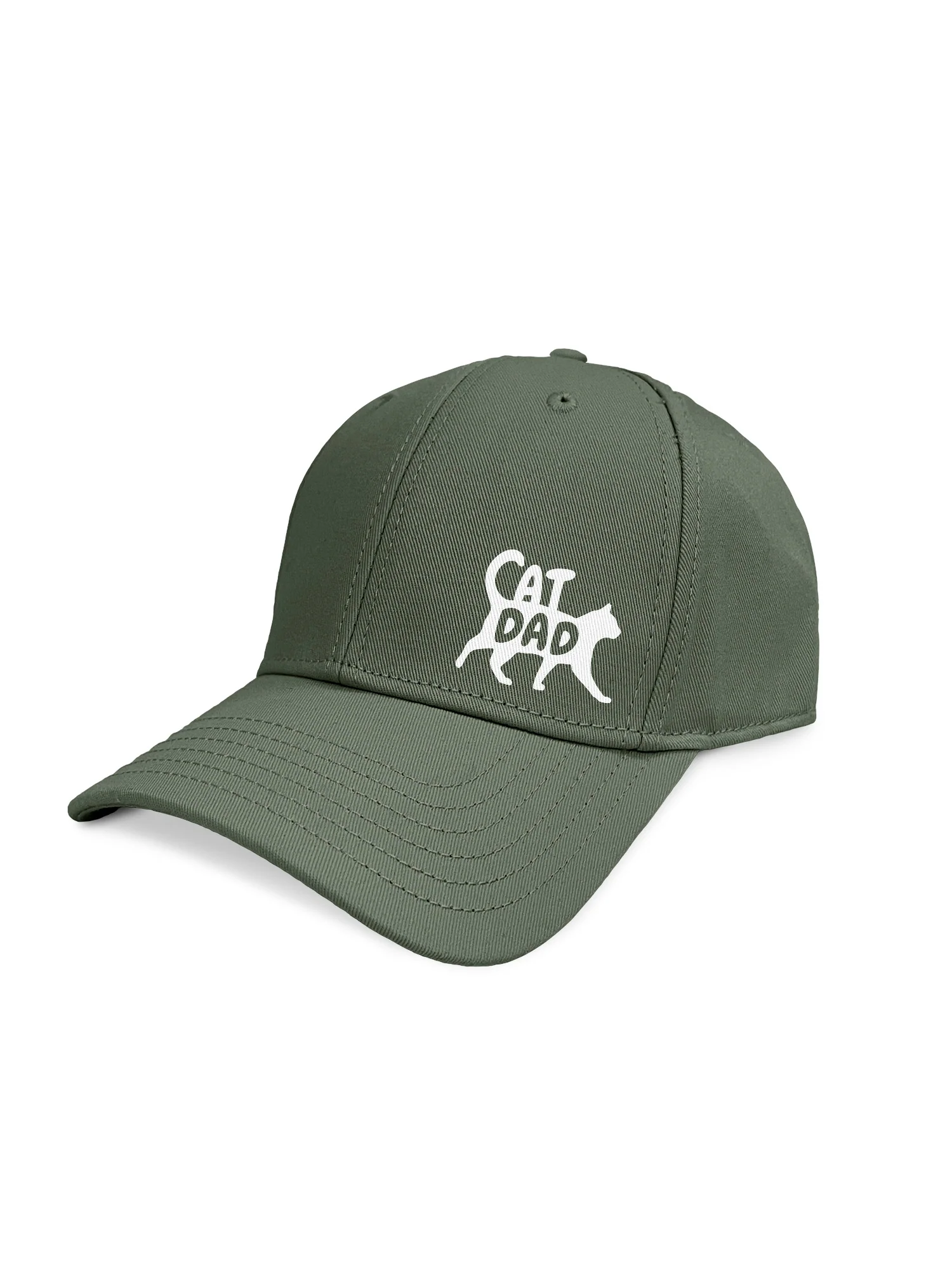 Cat Dad Silhouette Snapback Icon Cap - Image 9