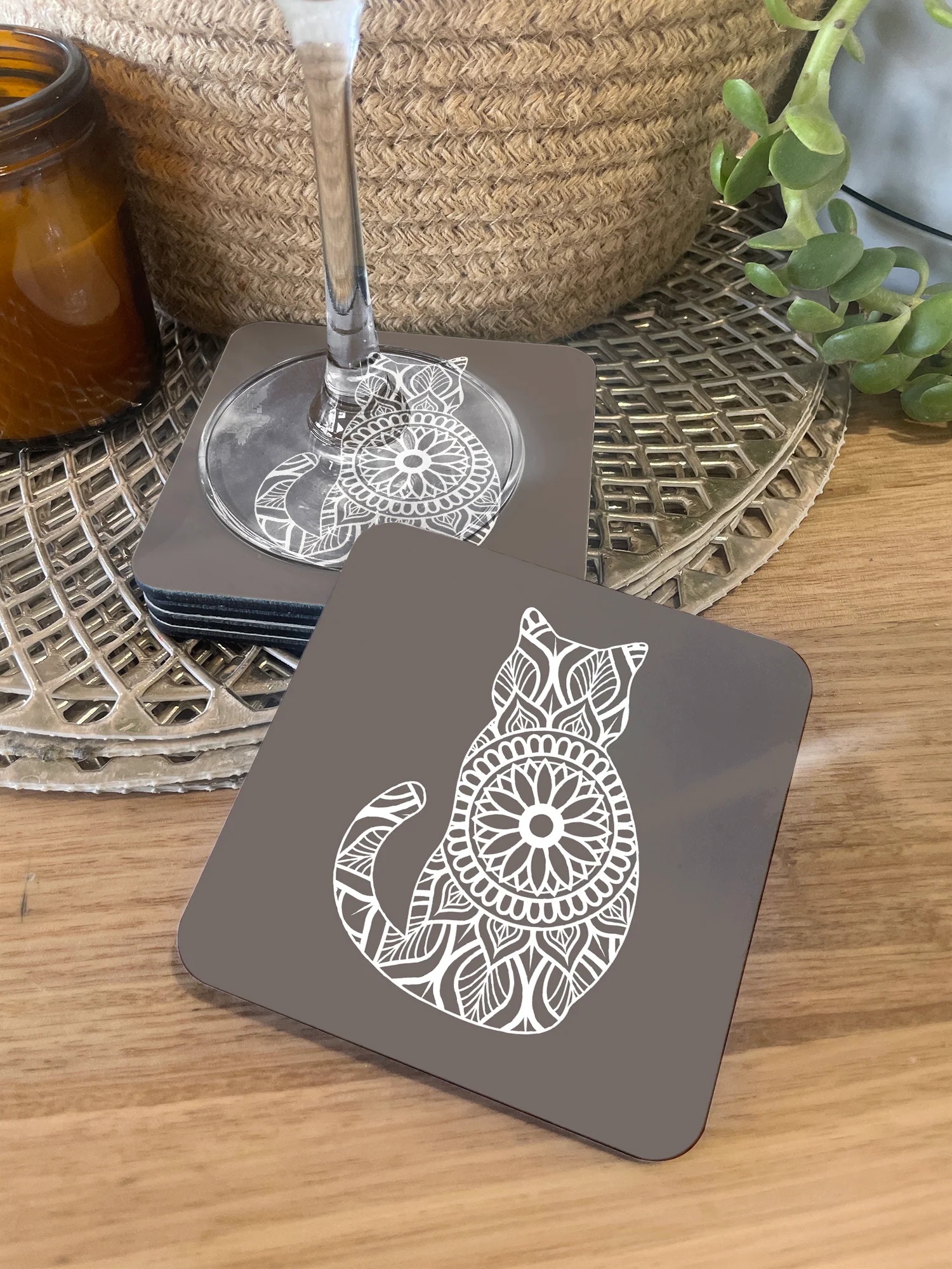 Cat Mandala Coaster - Image 3