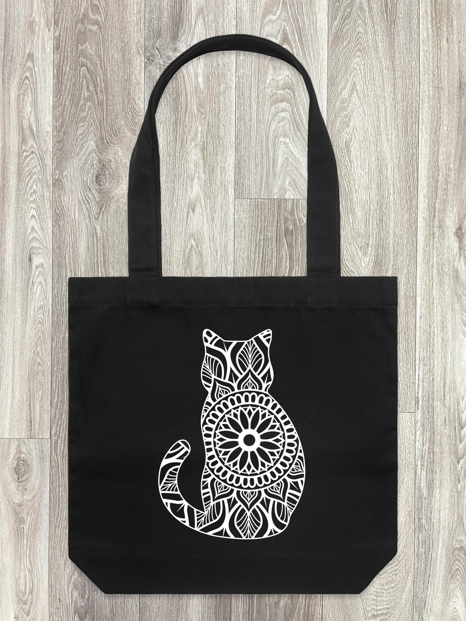 Cat Mandala Edith Tote Bag - Image 4