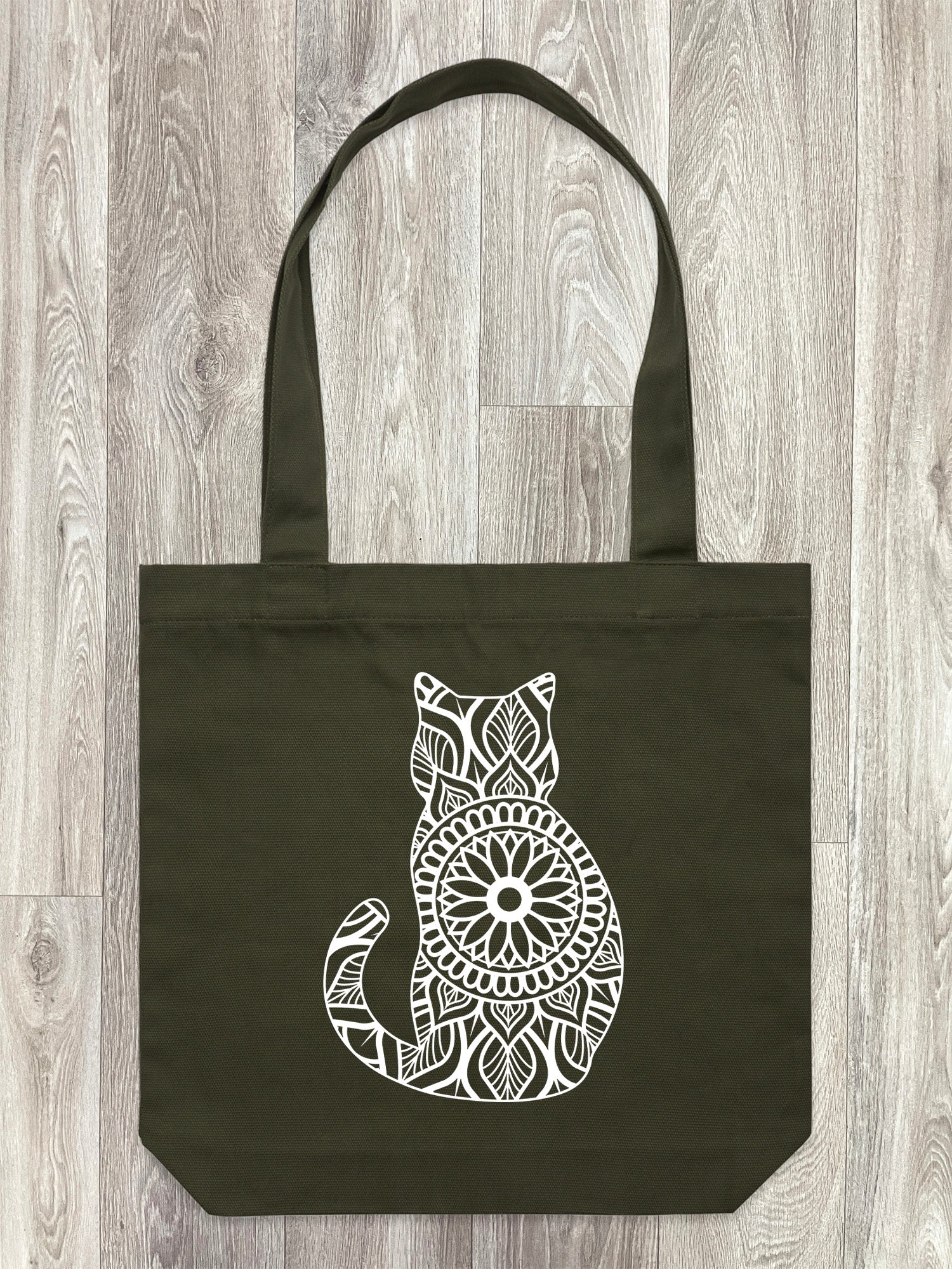 Cat Mandala Edith Tote Bag - Image 7