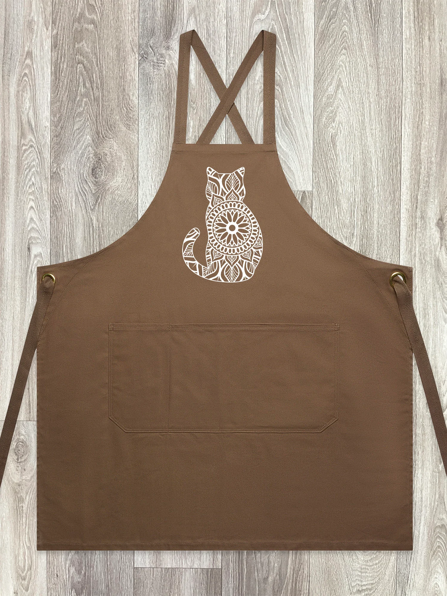 Cat Mandala Jarrah Crossback Apron