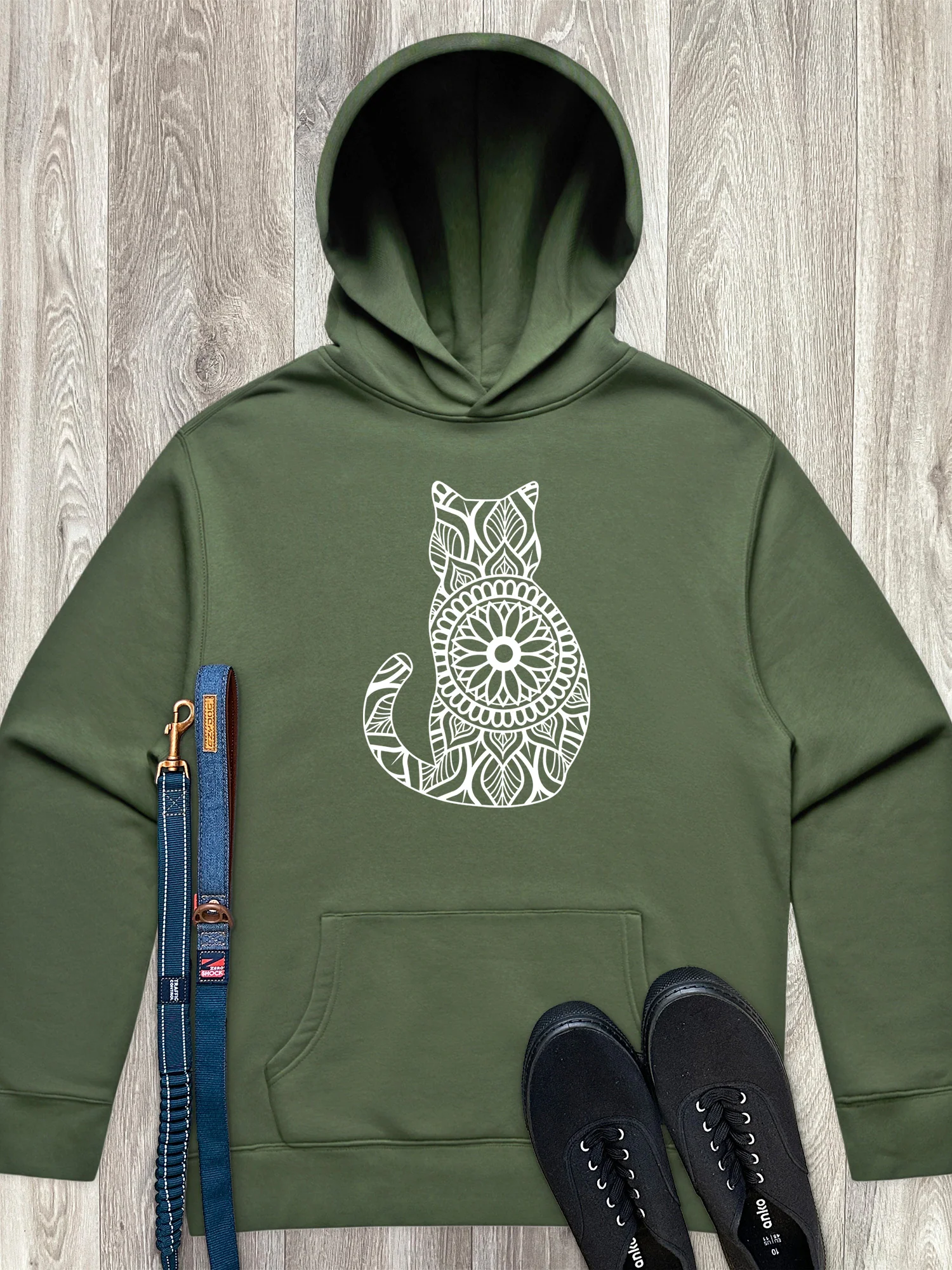 Cat Mandala Men's Comfort Hood - Image 3