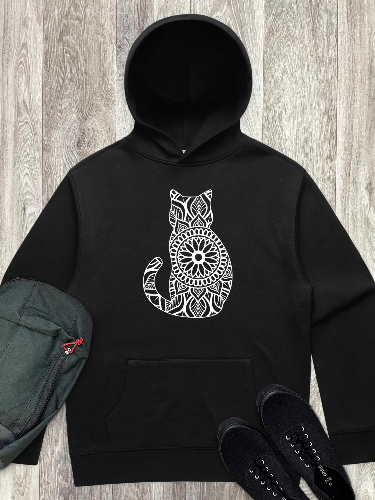 Cat Mandala Men's Comfort Hood - Image 4