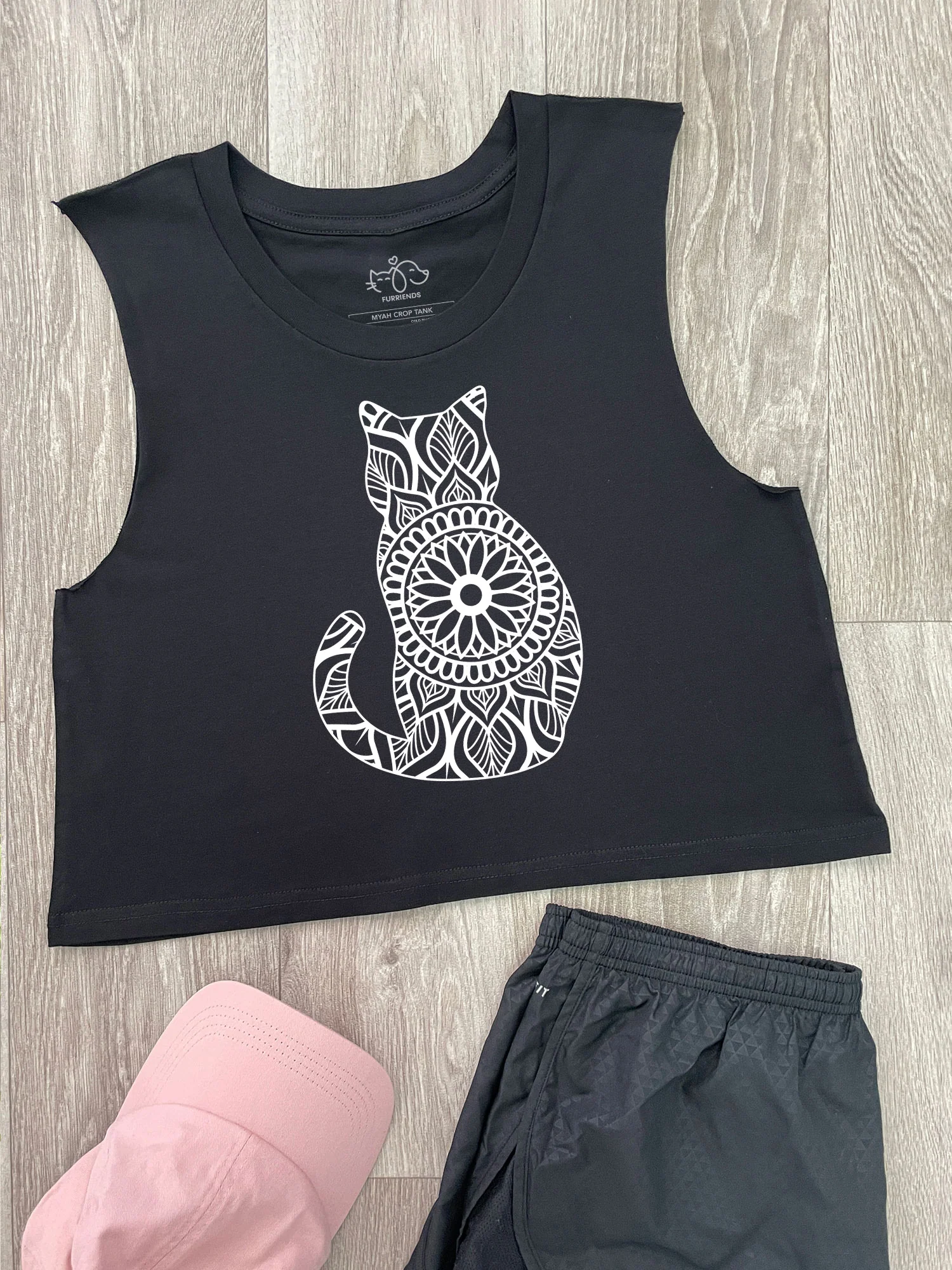 Cat Mandala Myah Crop Tank - Image 3