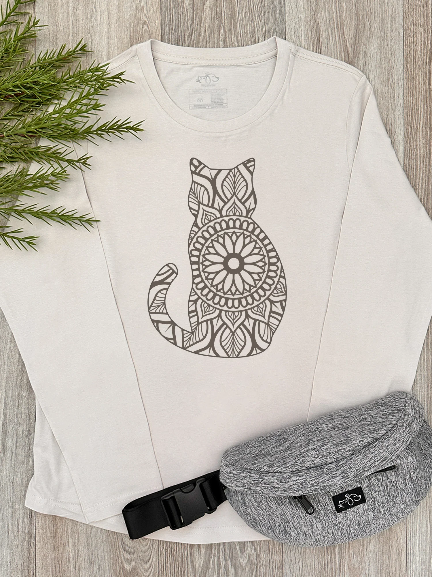 Cat Mandala Olivia Long Sleeve Tee - Image 3