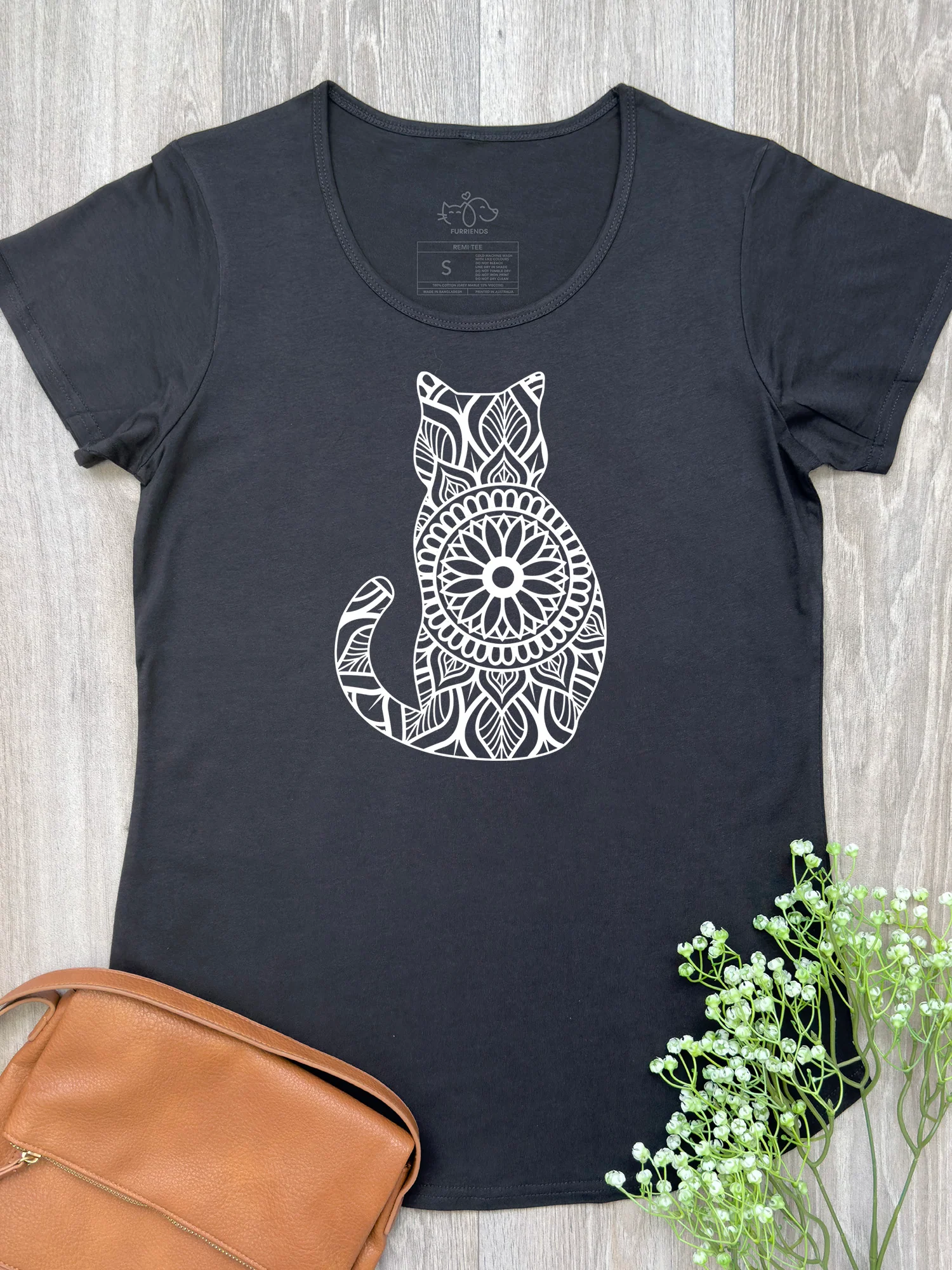 Cat Mandala Remi Women's Tee - Image 6