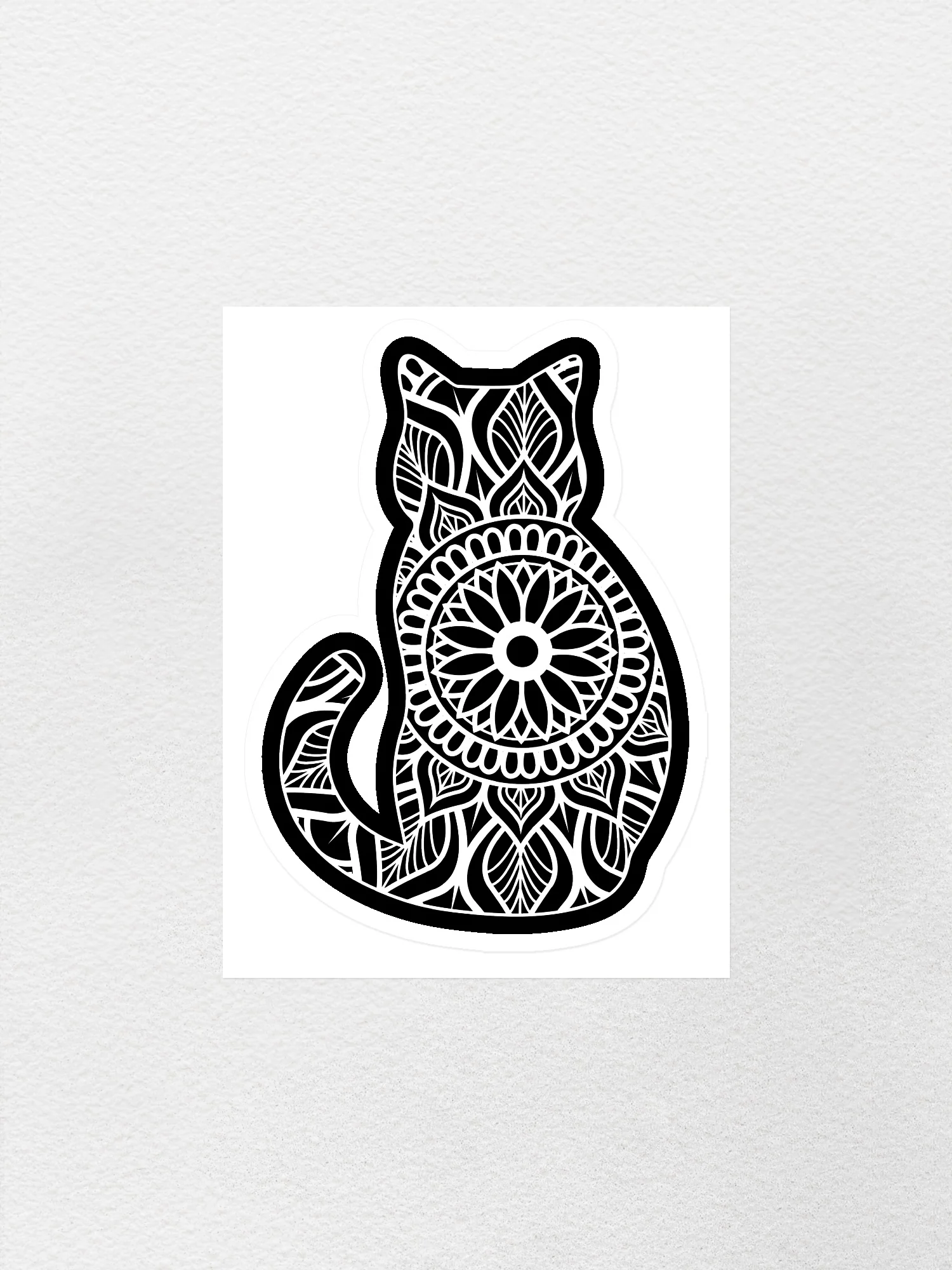 Cat Mandala Sticker - Image 4
