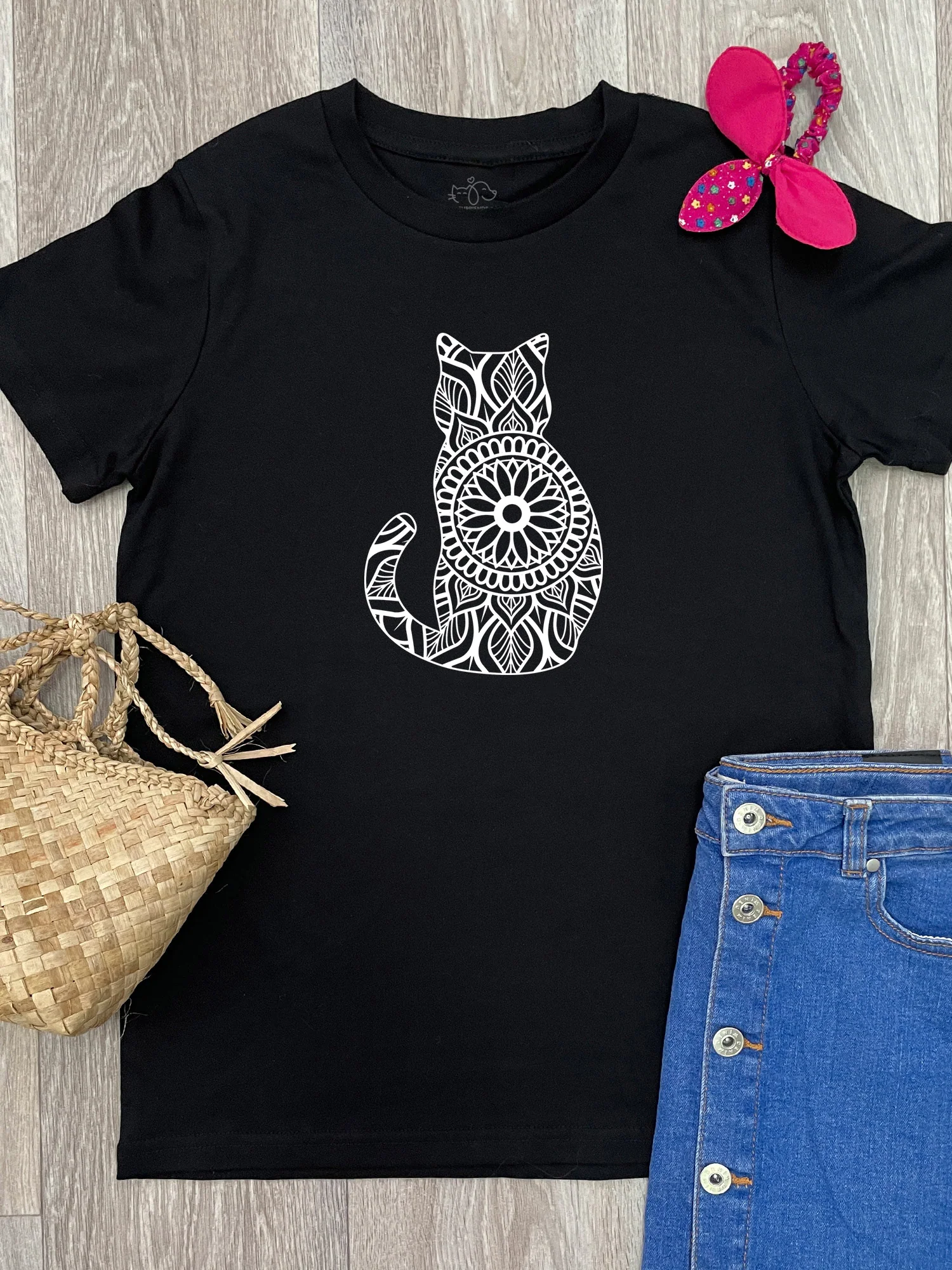 Cat Mandala Youth Tee - Image 2