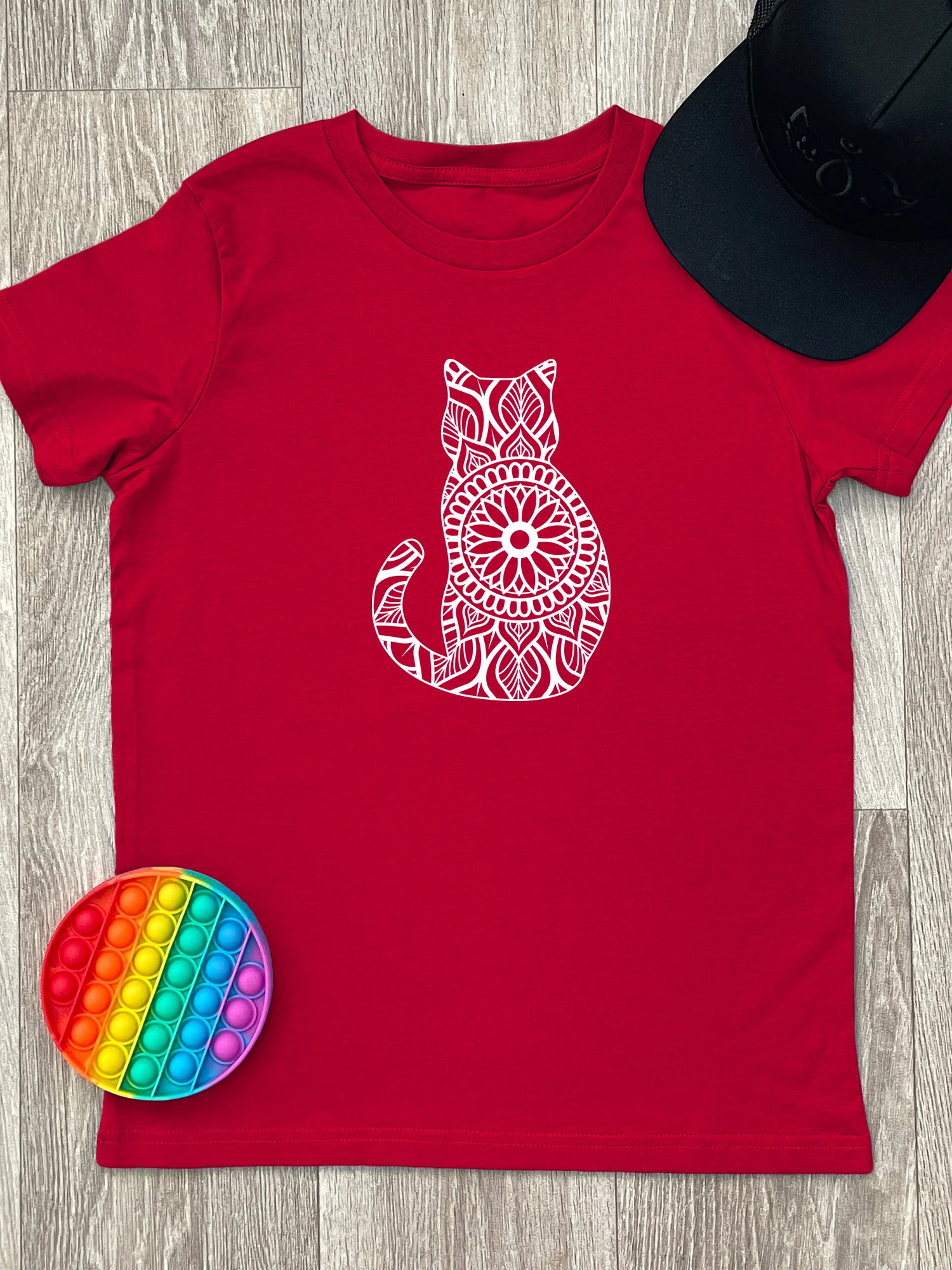 Cat Mandala Youth Tee - Image 5