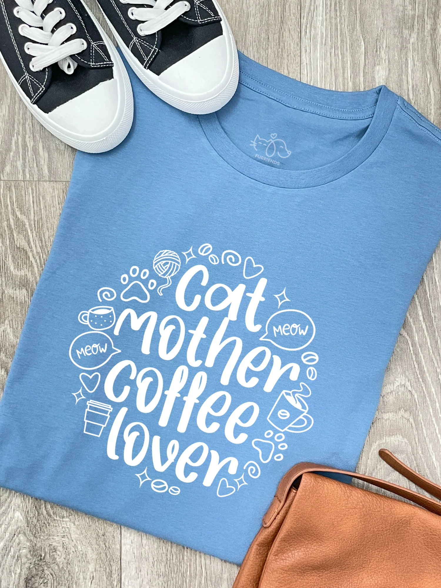 Cat Mother Coffee Lover Ava Women's Regular Fit Tee - Image 6