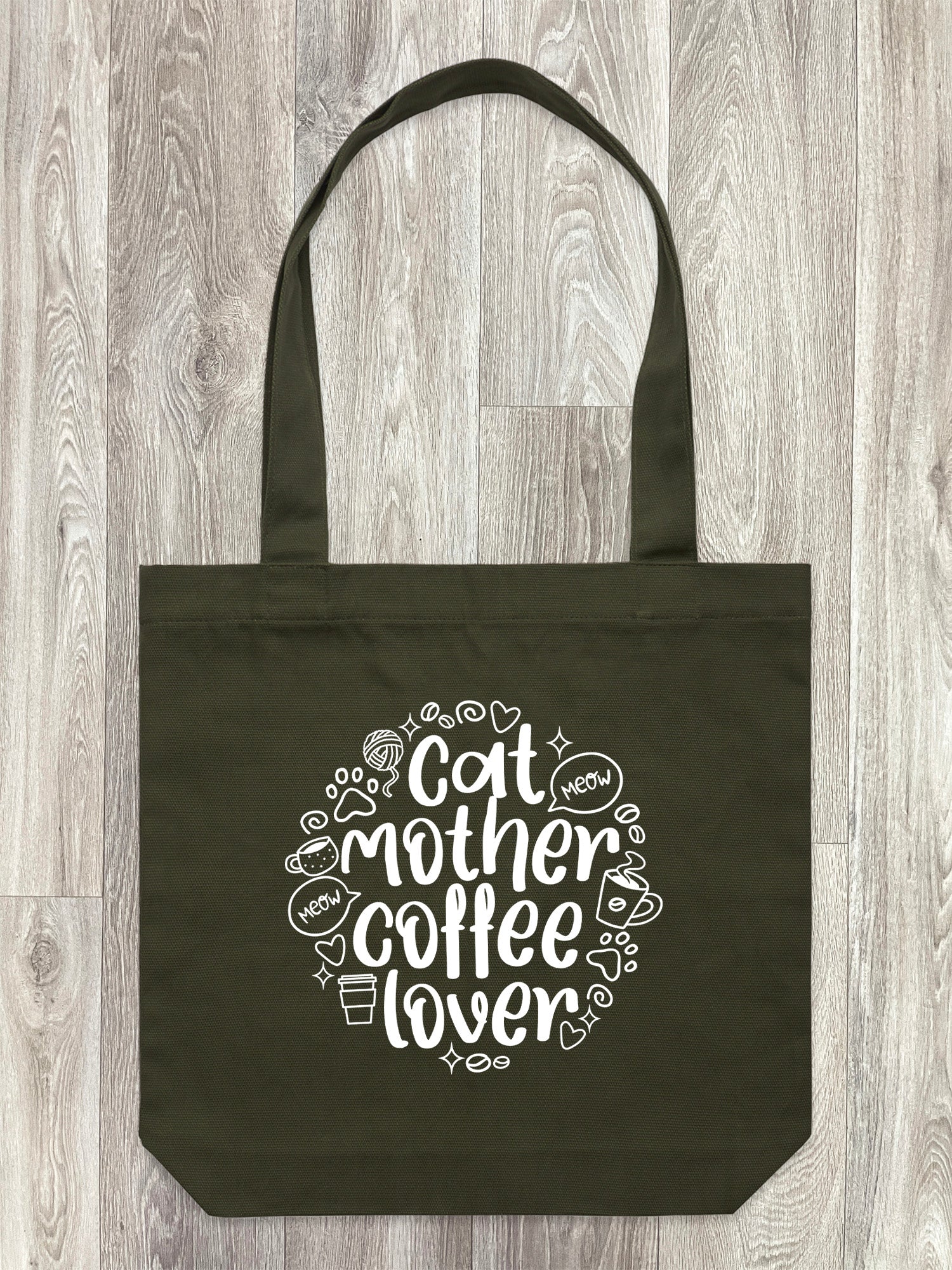 Cat Mother Coffee Lover Edith Tote Bag - Image 10