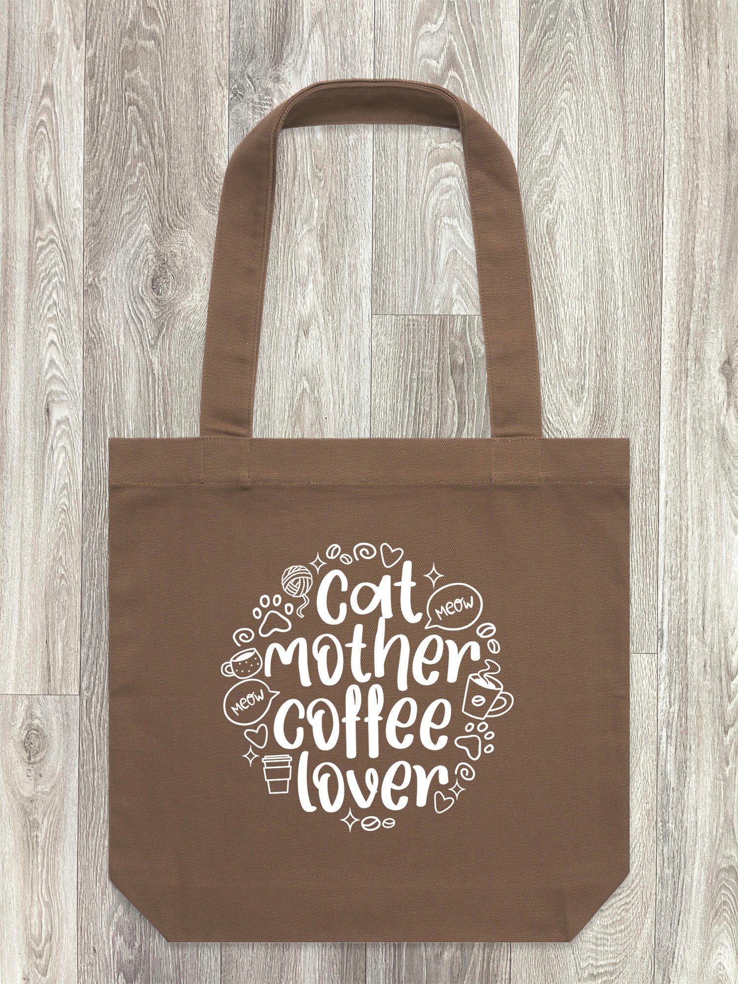 Cat Mother Coffee Lover Edith Tote Bag - Image 3
