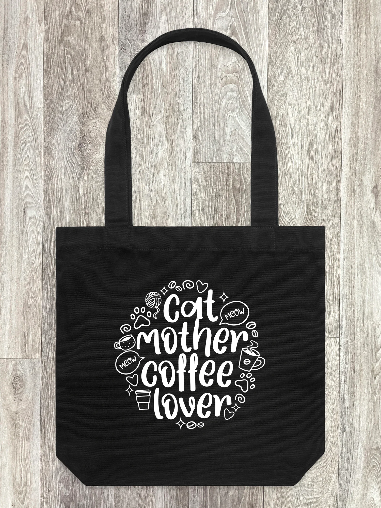 Cat Mother Coffee Lover Edith Tote Bag - Image 6
