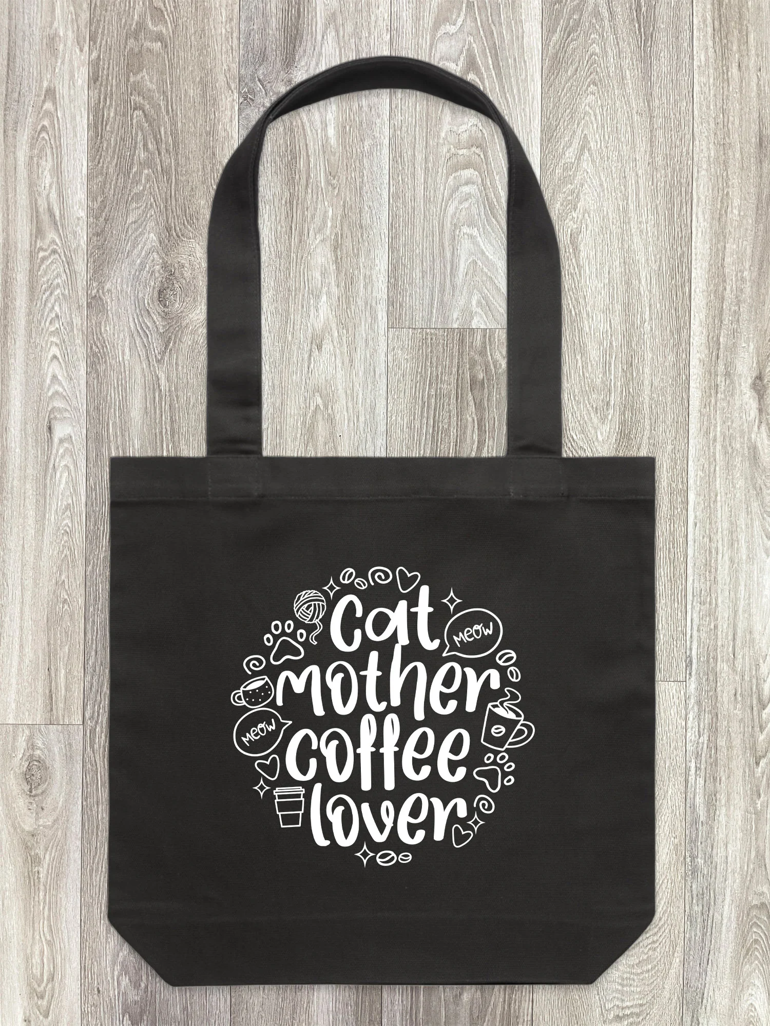 Cat Mother Coffee Lover Edith Tote Bag - Image 7