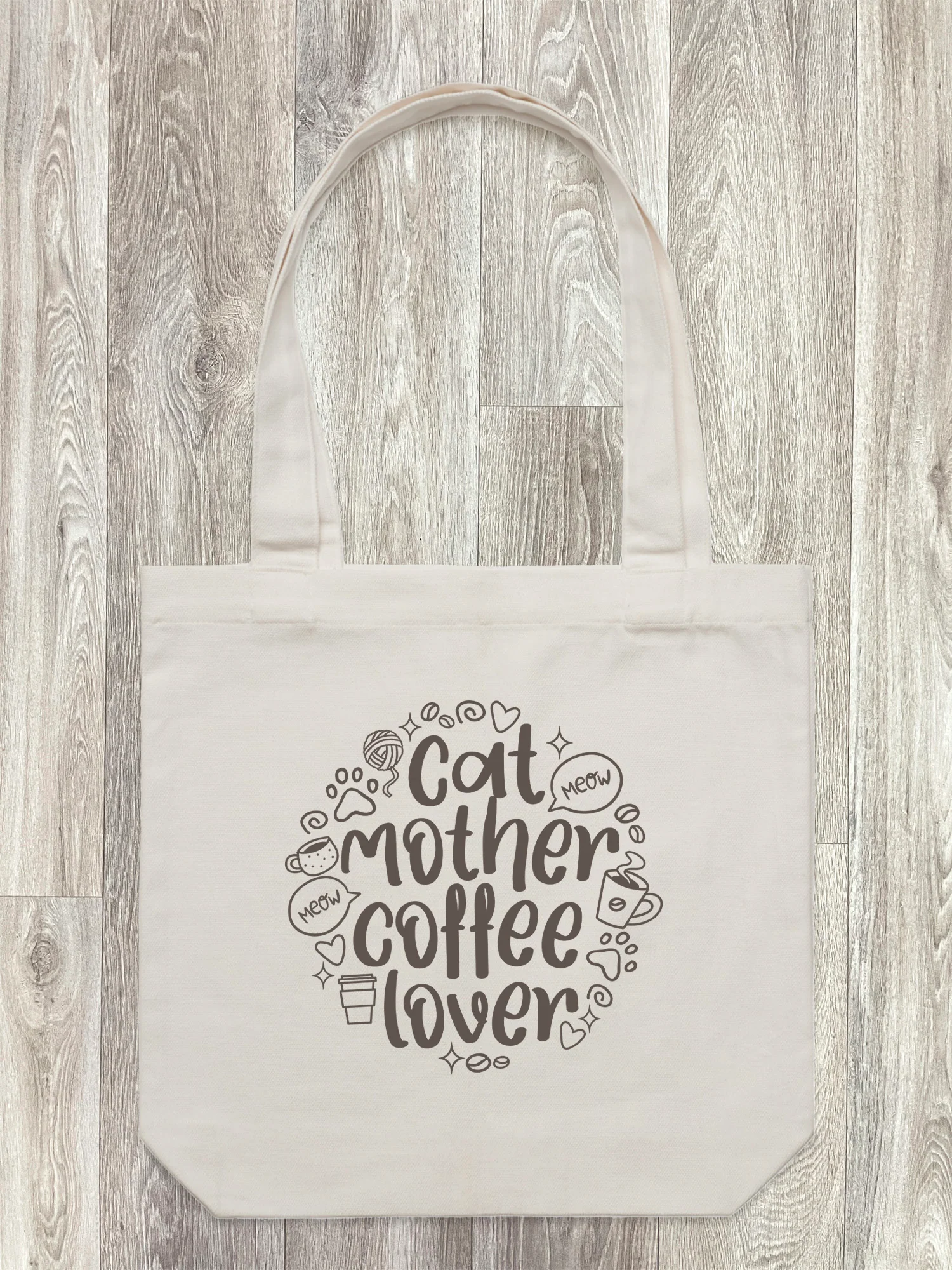 Cat Mother Coffee Lover Edith Tote Bag - Image 9