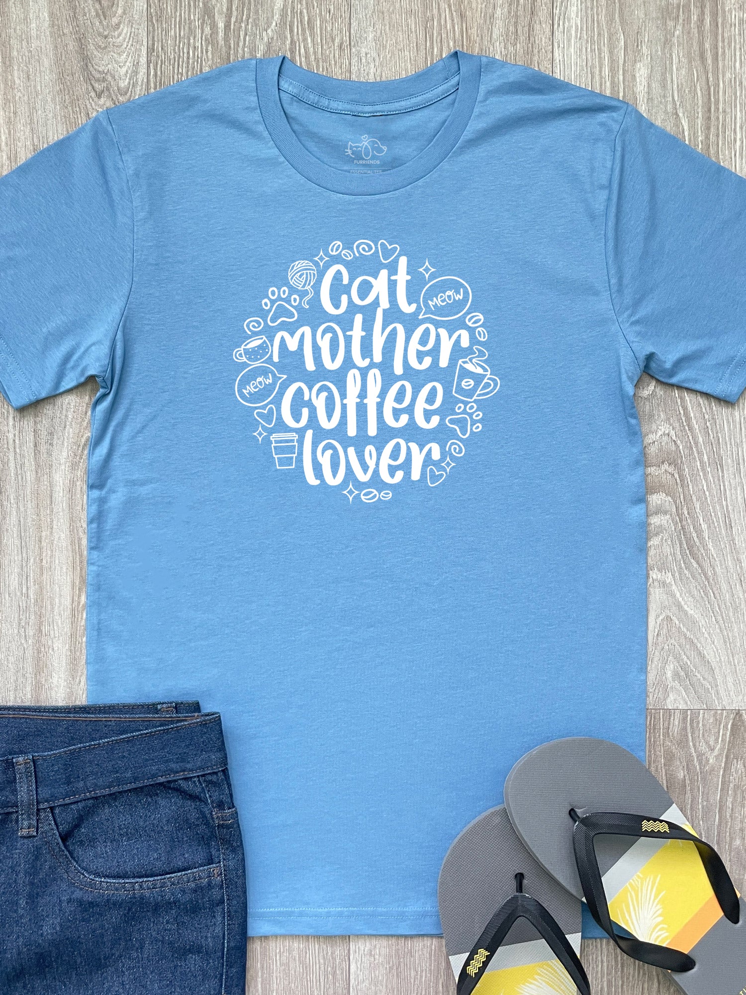 Cat Mother Coffee Lover Essential Unisex Tee - Image 6