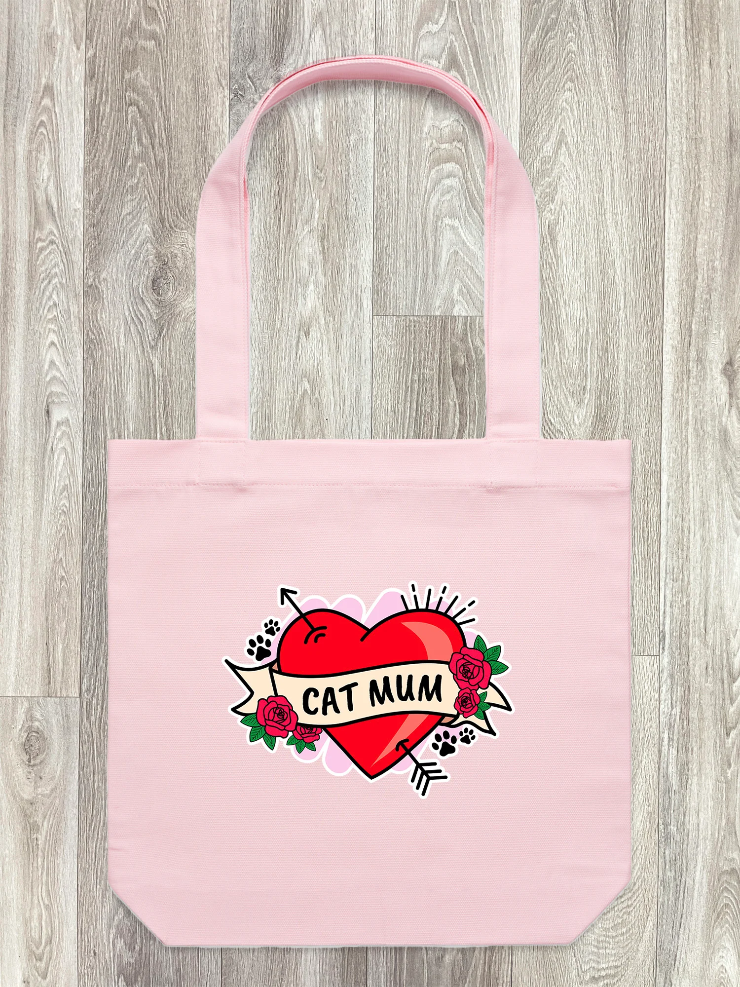 Cat Mum Heart Tattoo Edith Tote Bag - Image 8