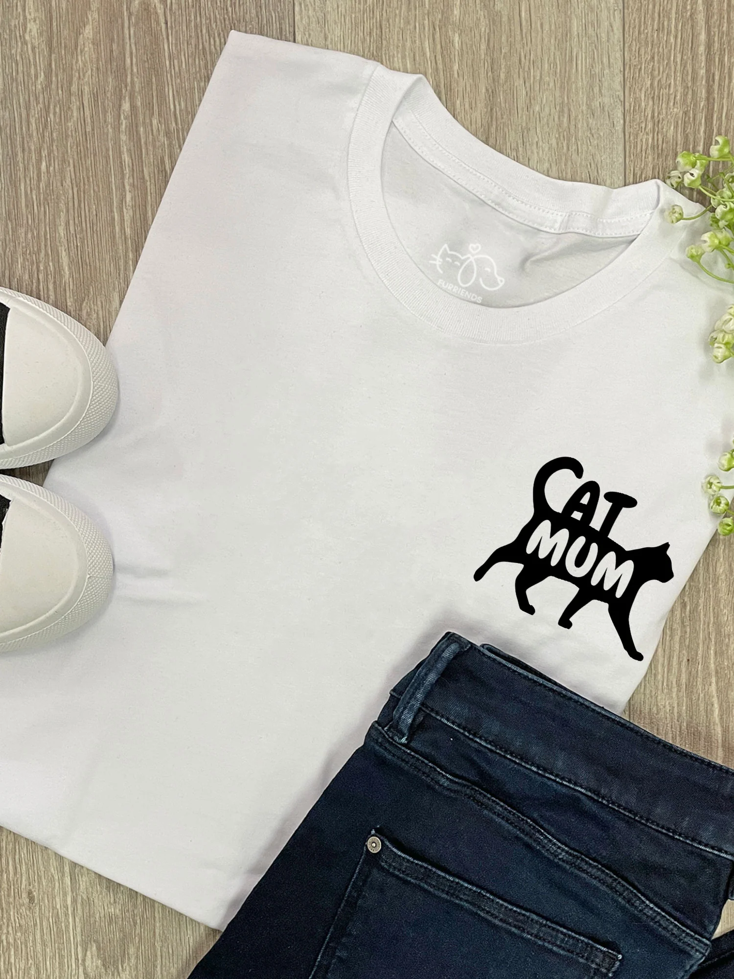 Cat Mum Silhouette Ava Women's Regular Fit Tee - Image 9