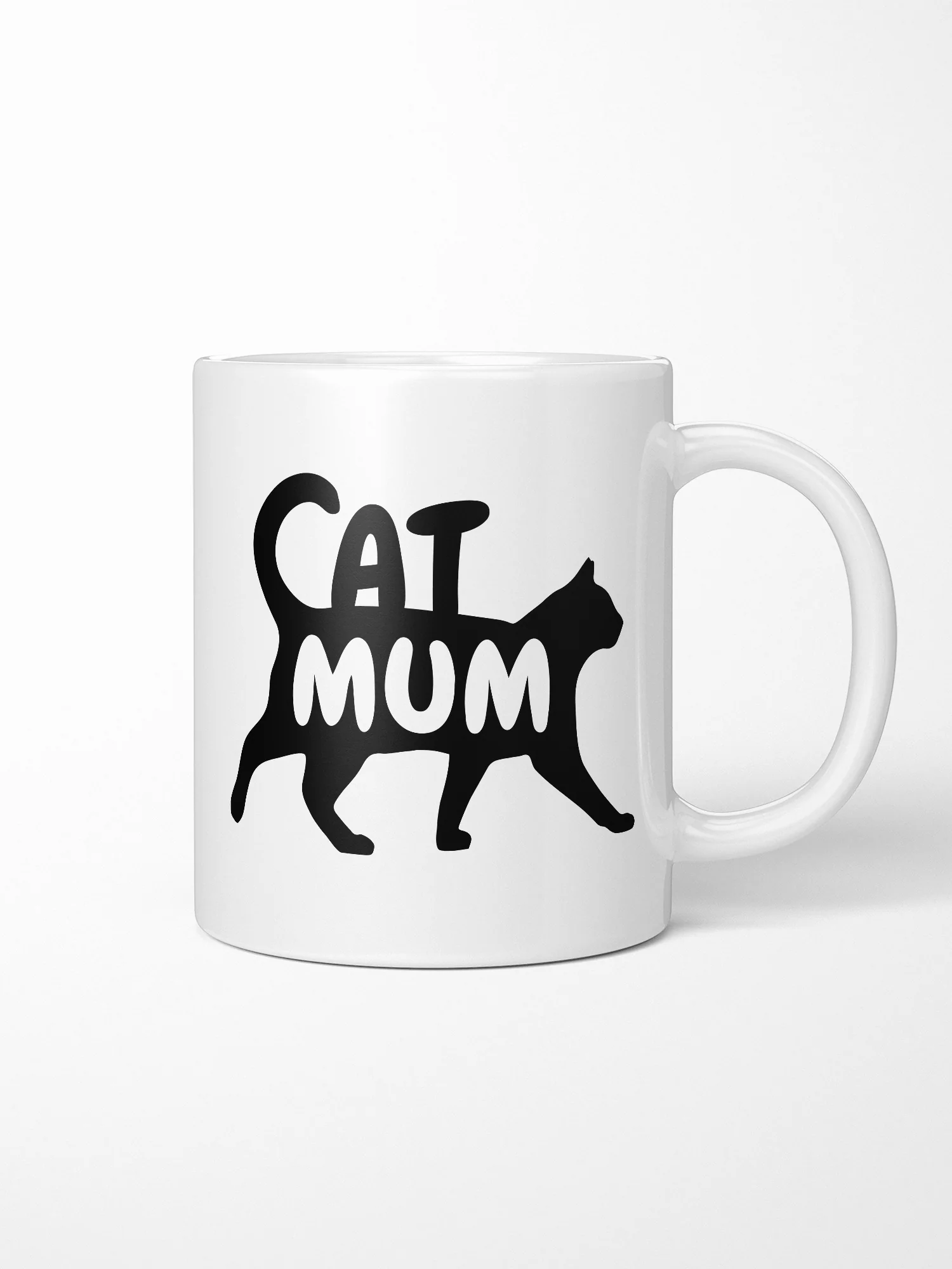 Cat Mum Silhouette Ceramic Mug - Image 2