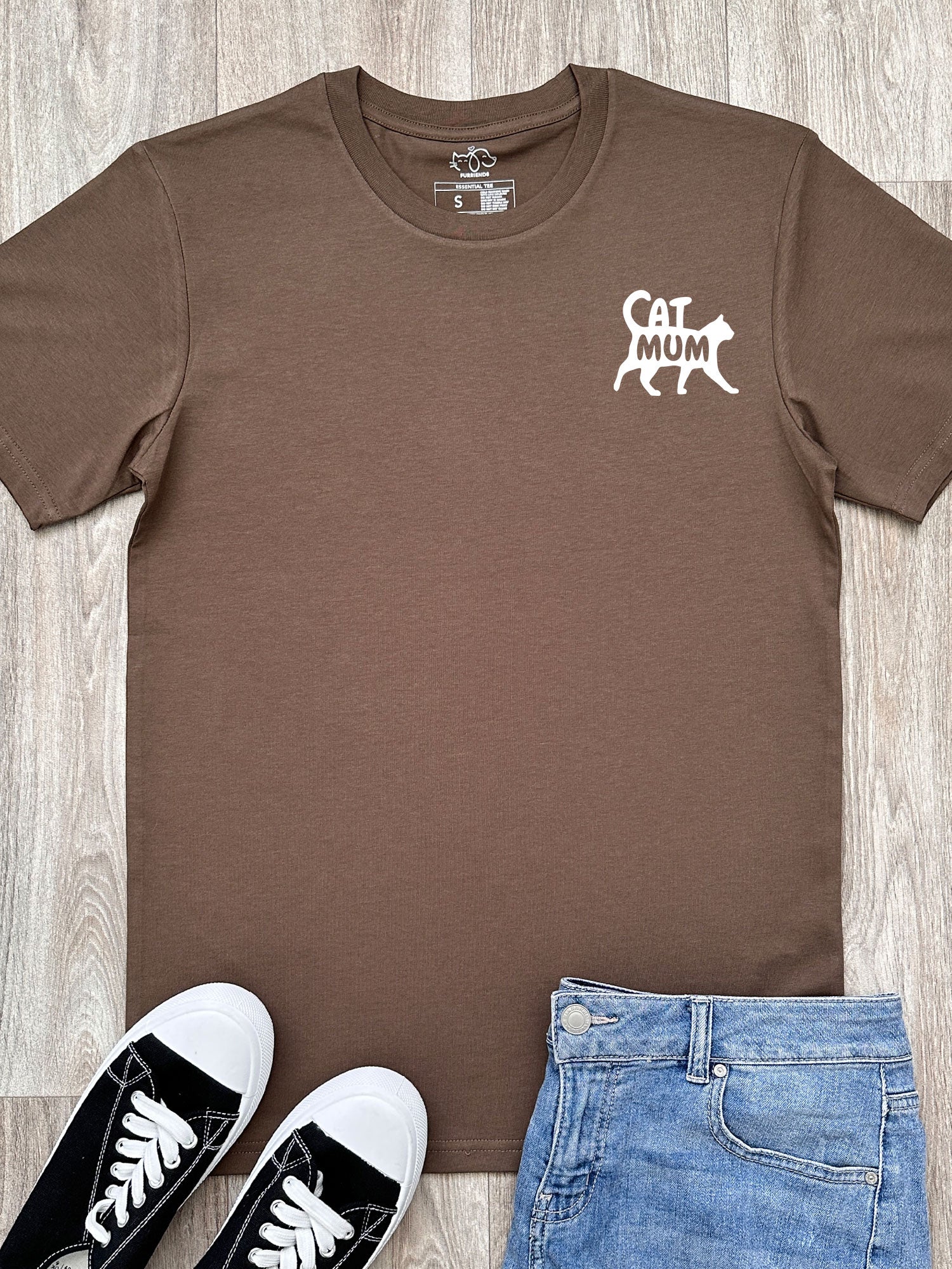 Cat Mum Silhouette Essential Unisex Tee - Image 12