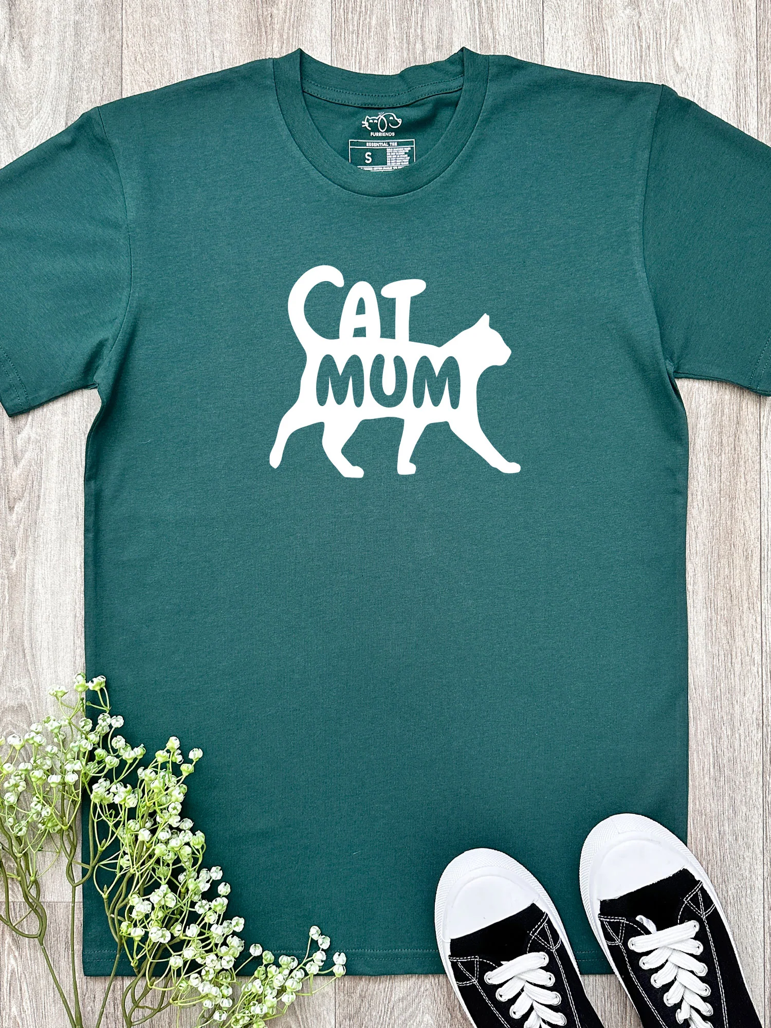 Cat Mum Silhouette Essential Unisex Tee - Image 13