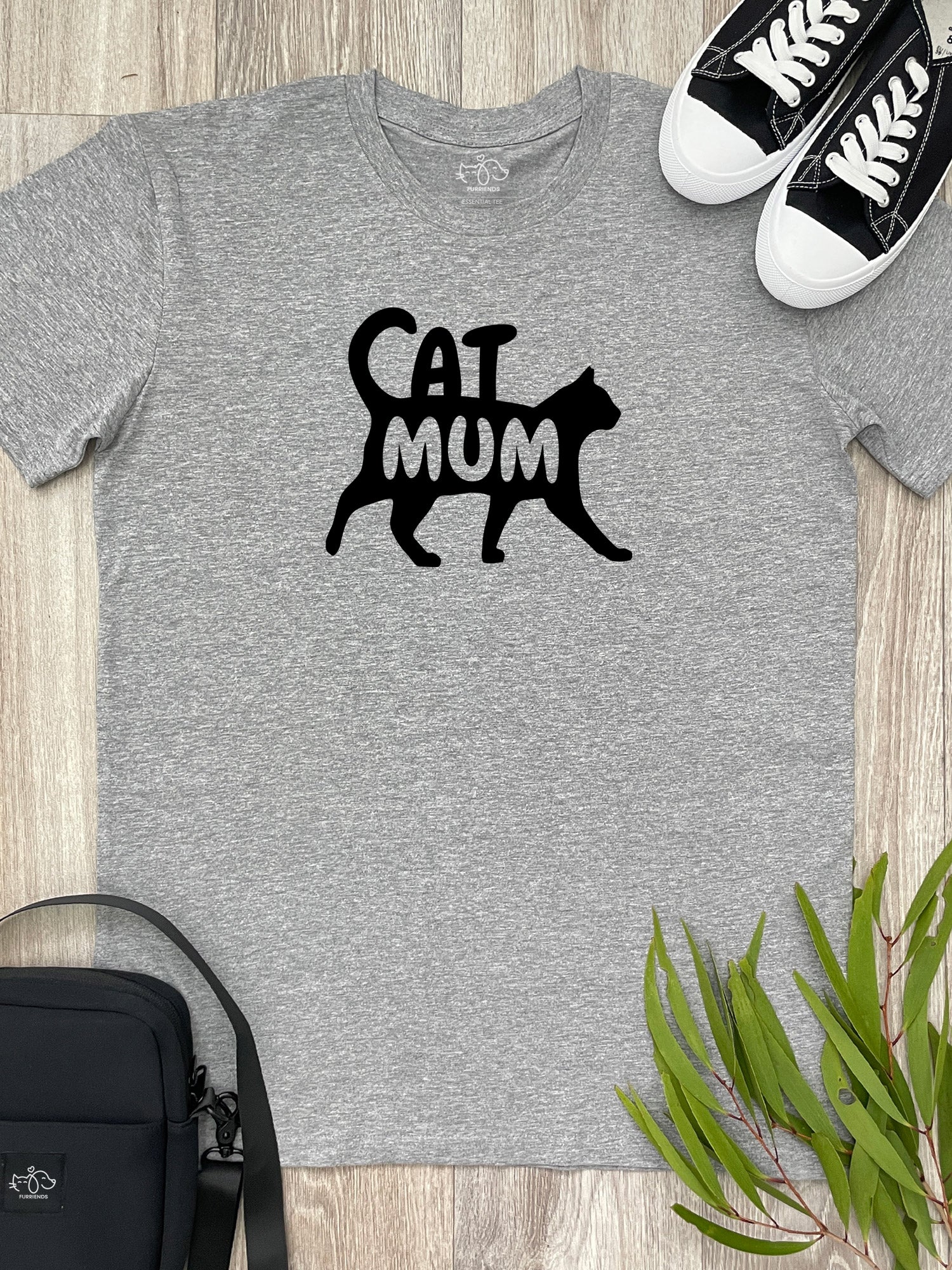 Cat Mum Silhouette Essential Unisex Tee - Image 3