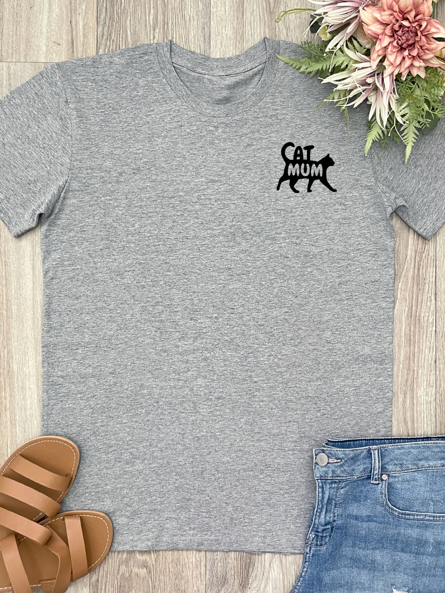 Cat Mum Silhouette Essential Unisex Tee - Image 4