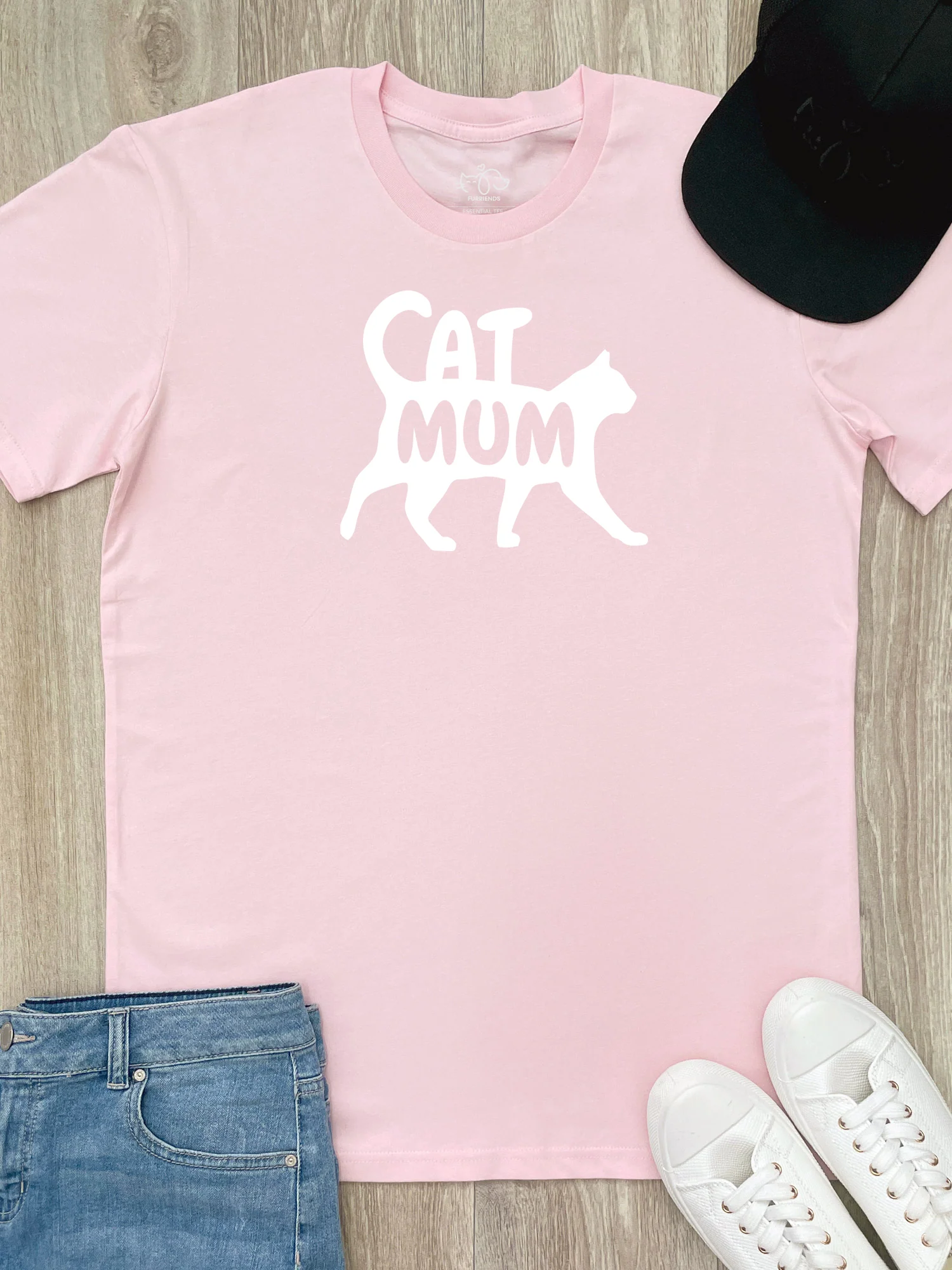 Cat Mum Silhouette Essential Unisex Tee - Image 9