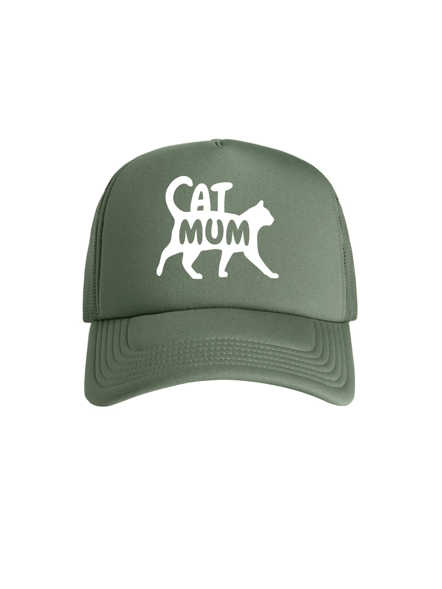 Cat Mum Silhouette Foam Trucker Cap - Image 10