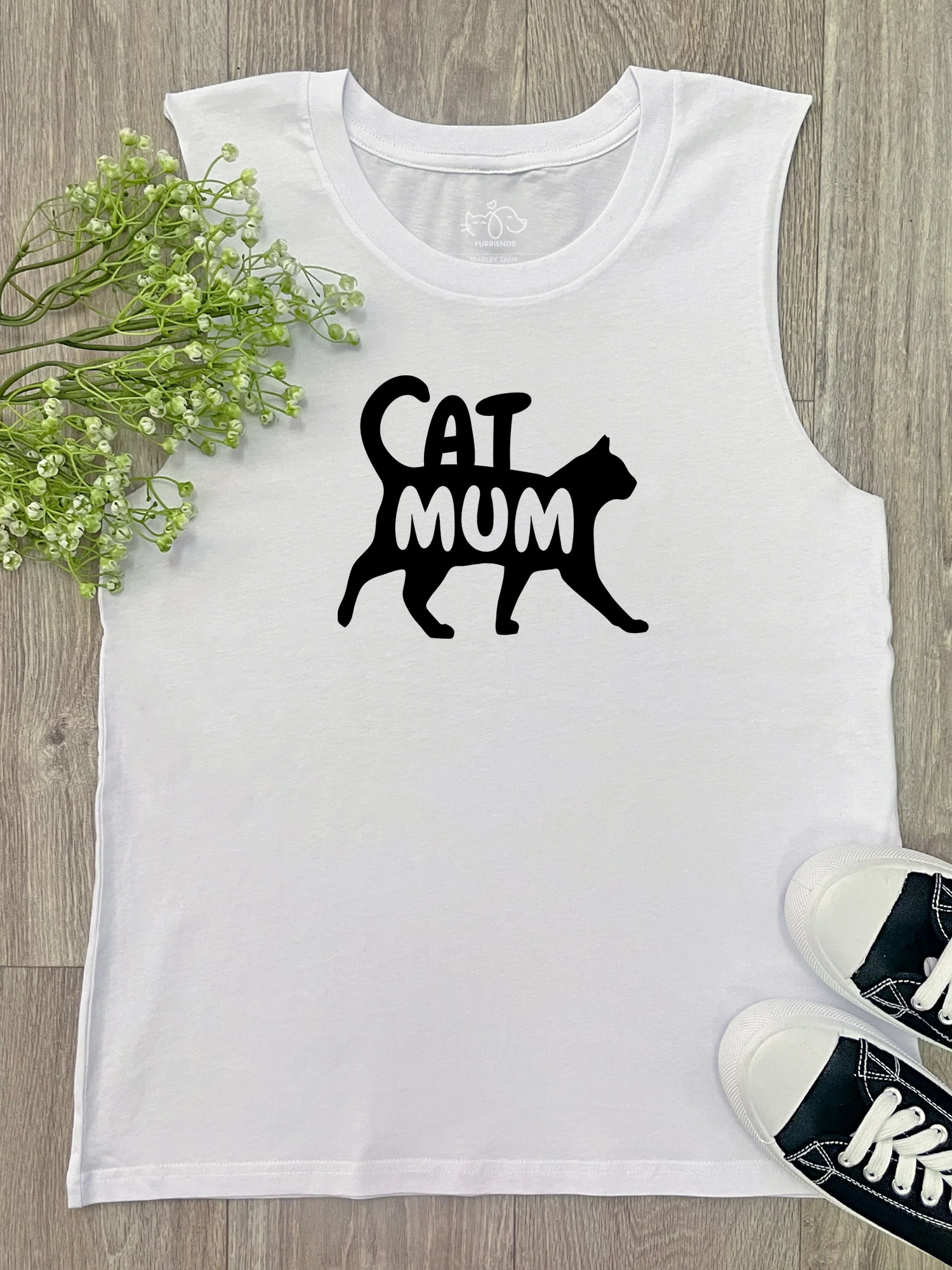 Cat Mum Silhouette Marley Tank - Image 3