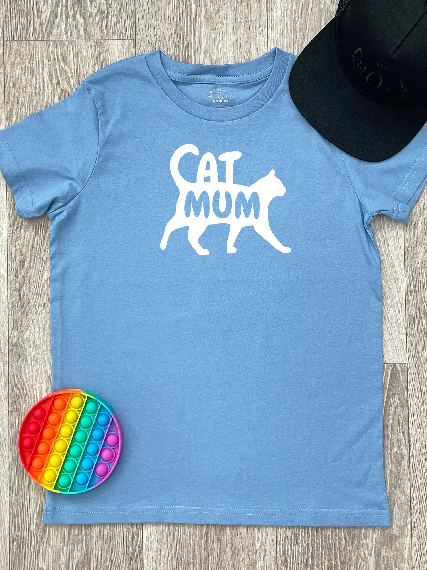 Cat Mum Silhouette Youth Tee - Image 3