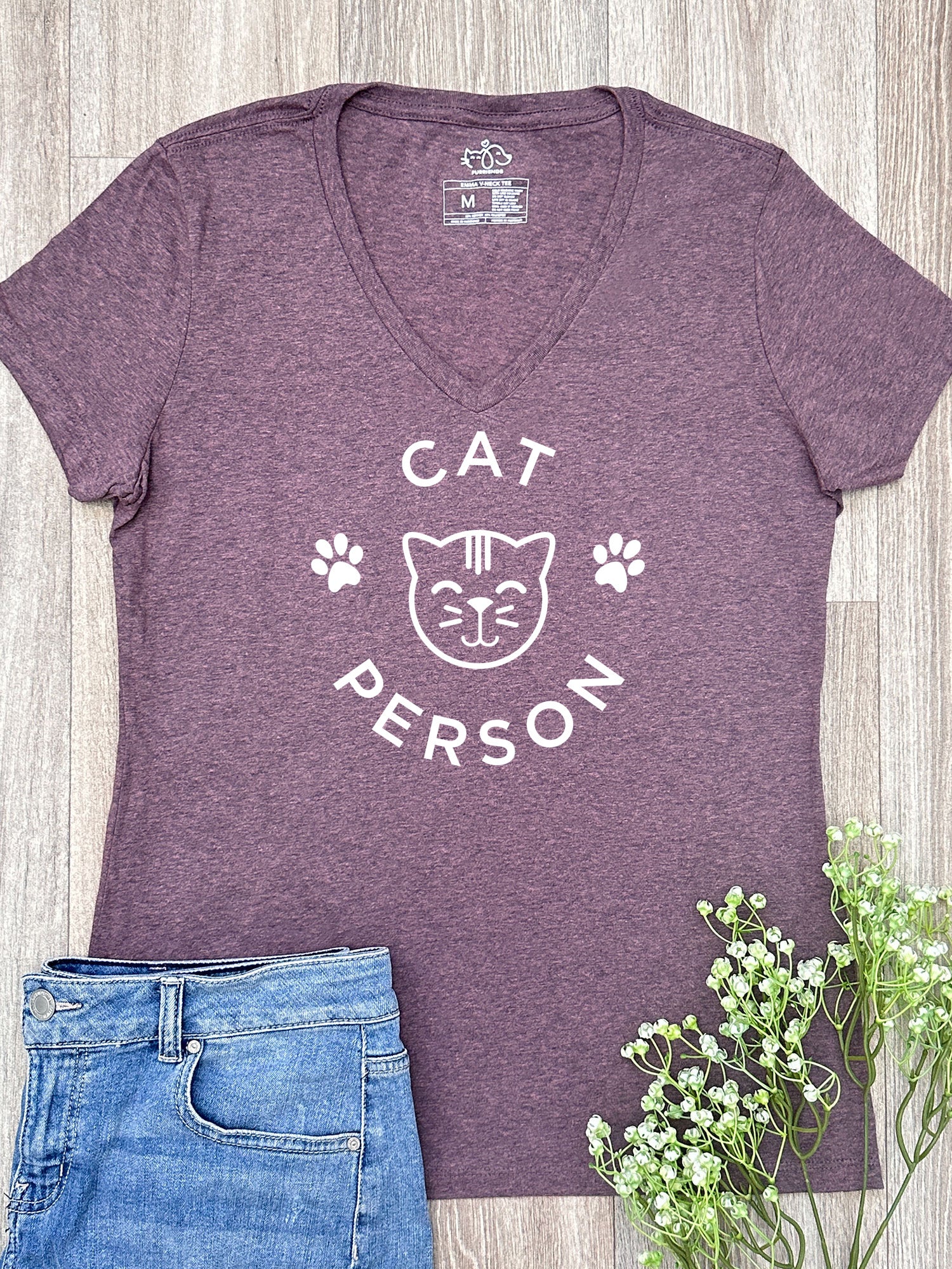 Cat Person Emma V-Neck Tee - Image 2