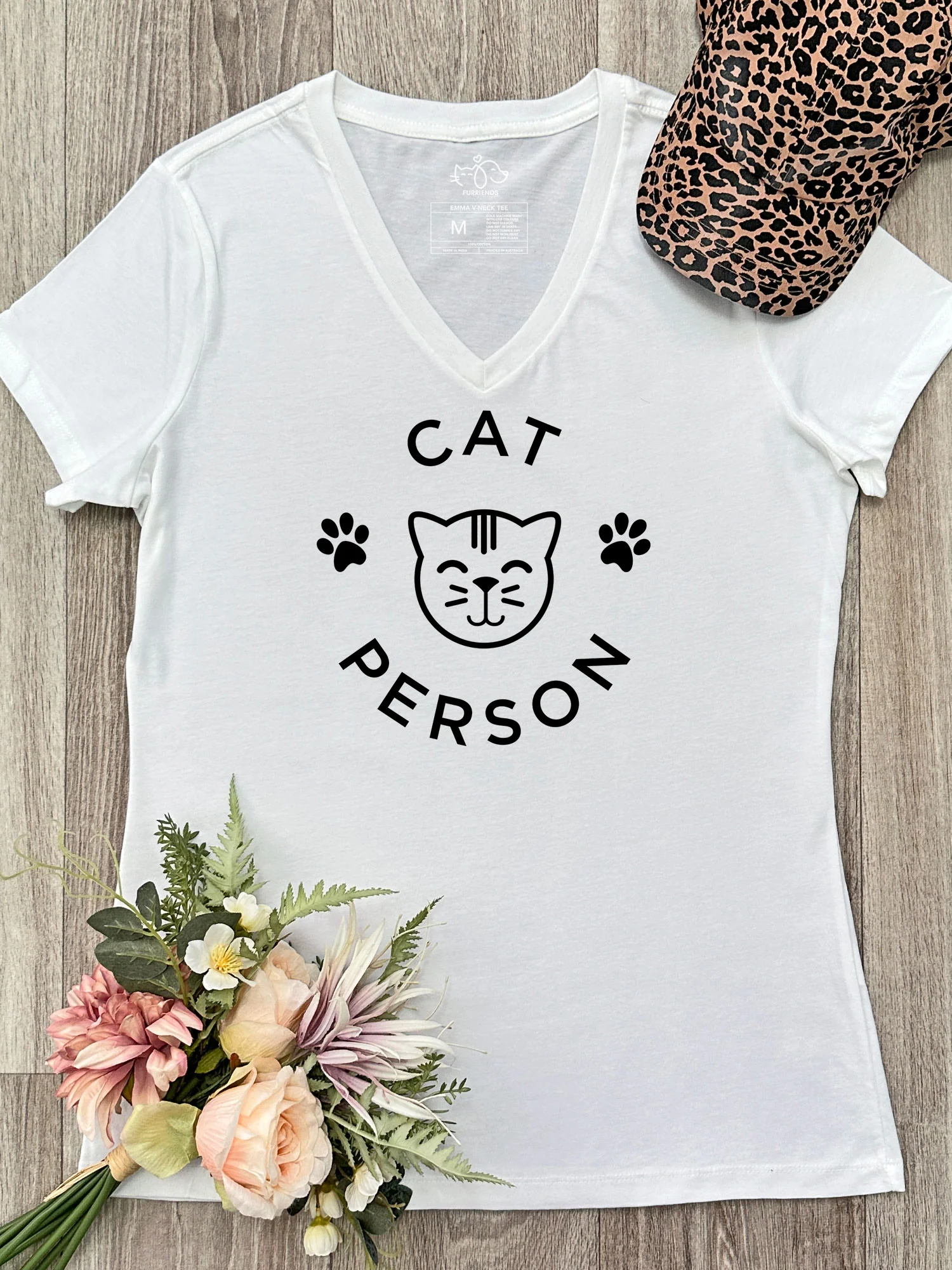 Cat Person Emma V-Neck Tee - Image 6