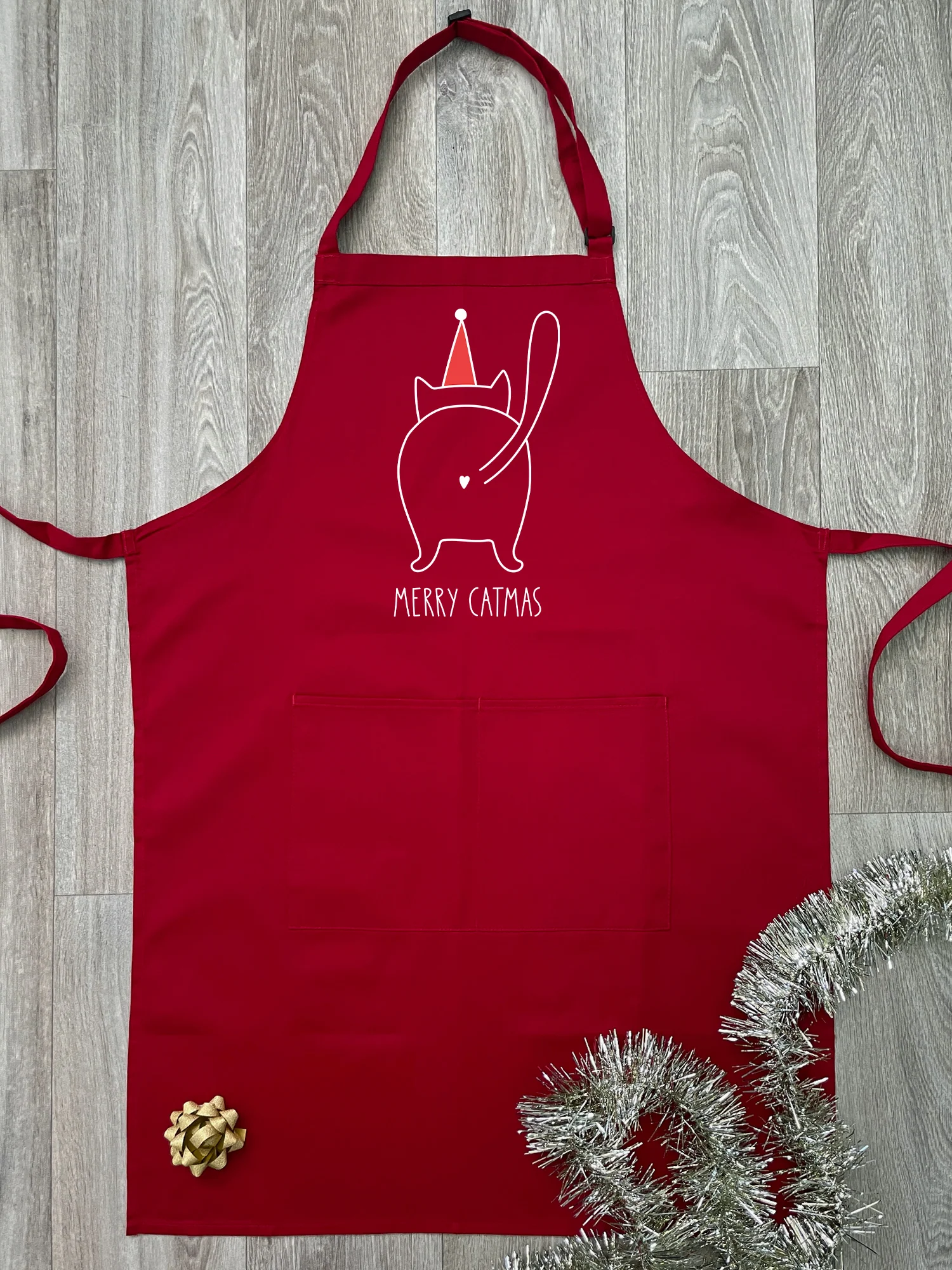 Catmas Greetings Bib Apron - Image 2